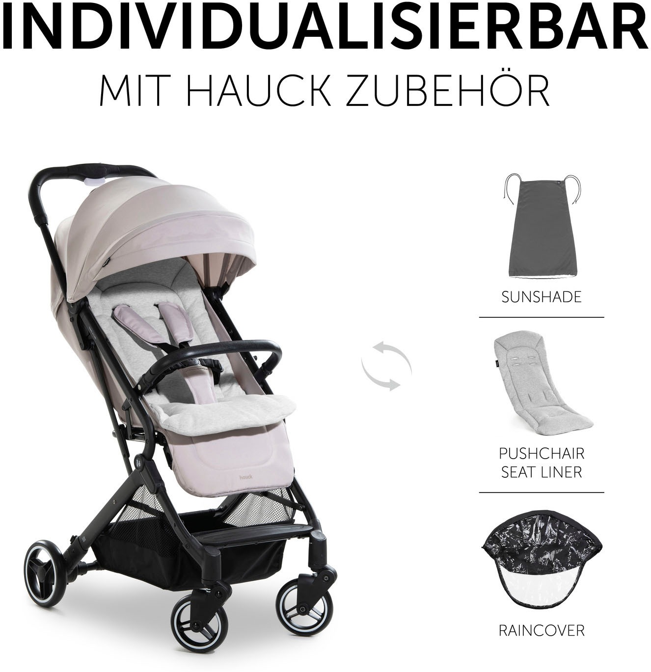 Hauck Kinder-Buggy »Travel N Care, beige«, 22 kg
