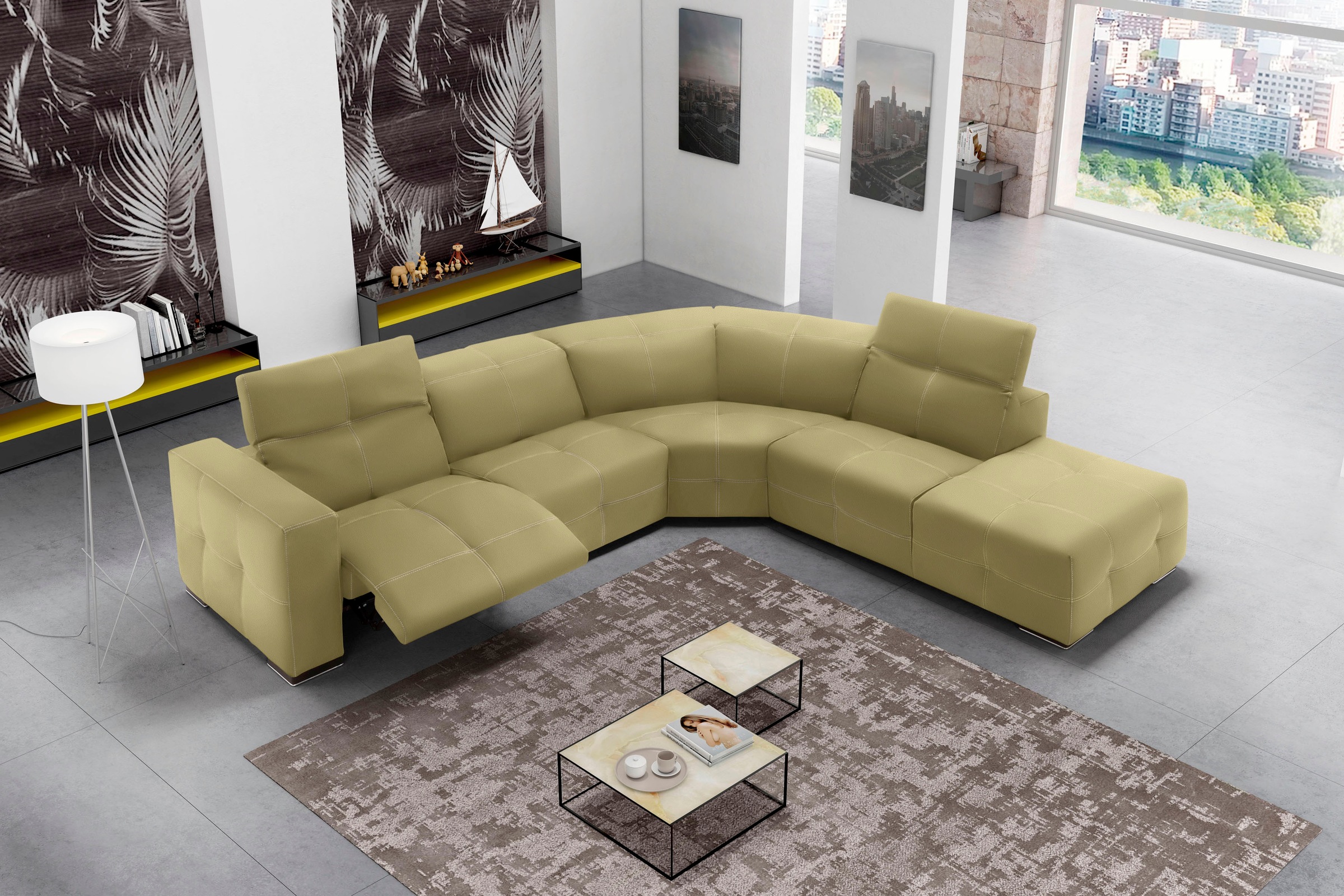 Egoitaliano Ecksofa »Sauvanne«, wahlweise mit elektrischer Relaxfunktion, K günstig online kaufen