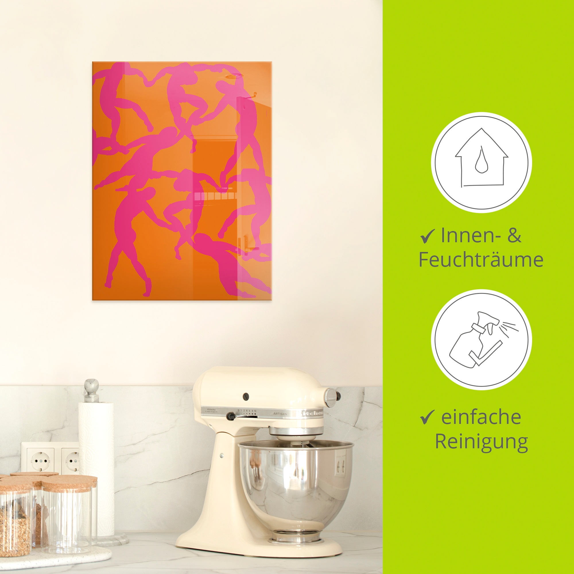 Artland »Matisse - Der Tanz in pink-orange« Gruppen & Familien 1 Stk. tlg. in verschiedenen Größen