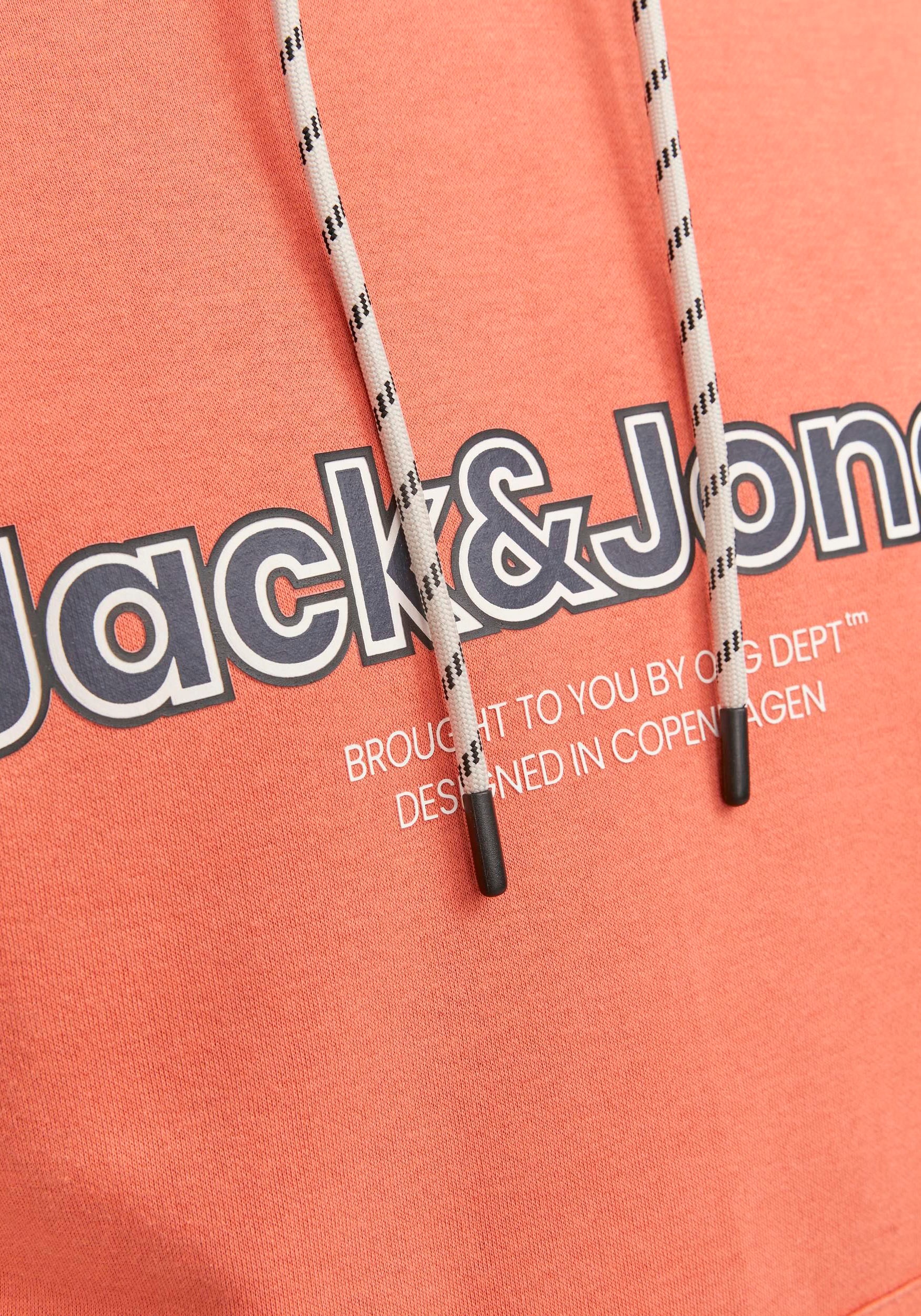 Jack & Jones Hoodie »JORLAKEWOOD SWEAT HOOD BF«, mit coolem Print