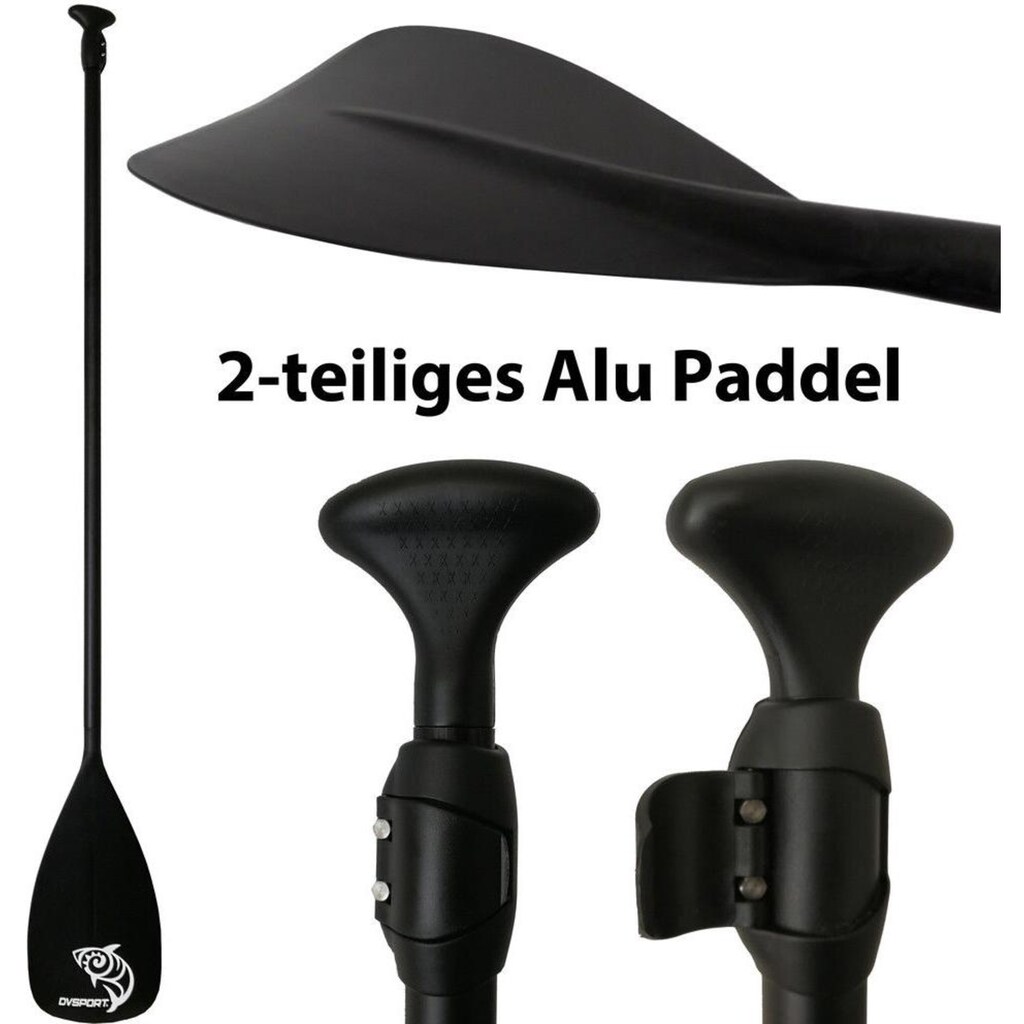 DVSPORT Inflatable SUP-Board »DVSport Stand-up-Paddleset River 9.8«, (Set, 4 tlg., mit Paddel, Pumpe und Transportrucksack)