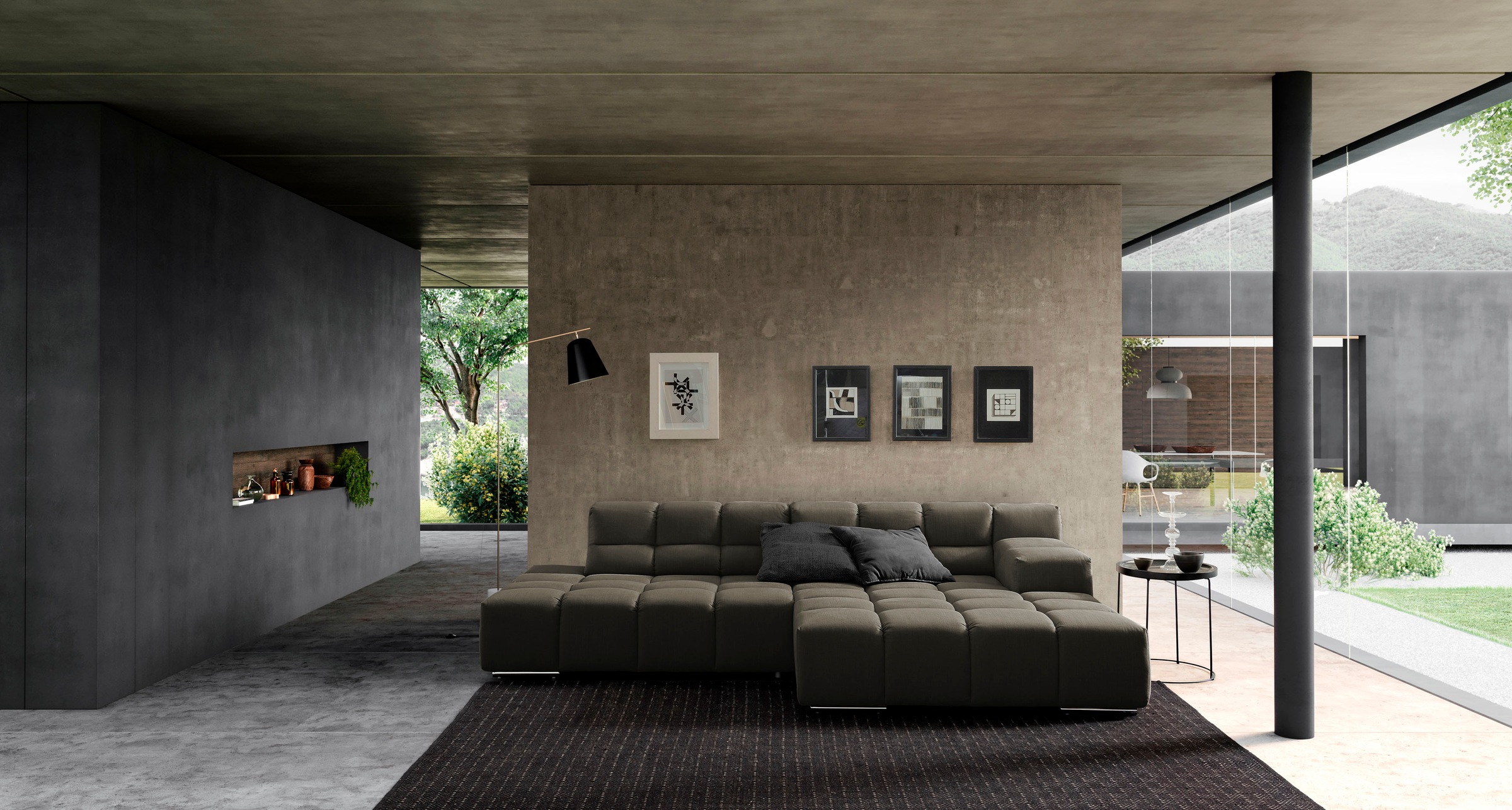 designwerk Ecksofa »Temple L-Form, tolles Designsofa«, mit Sitztiefenverste günstig online kaufen