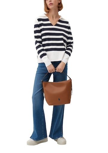 s.Oliver Strickpullover, mit Streifen-Muster