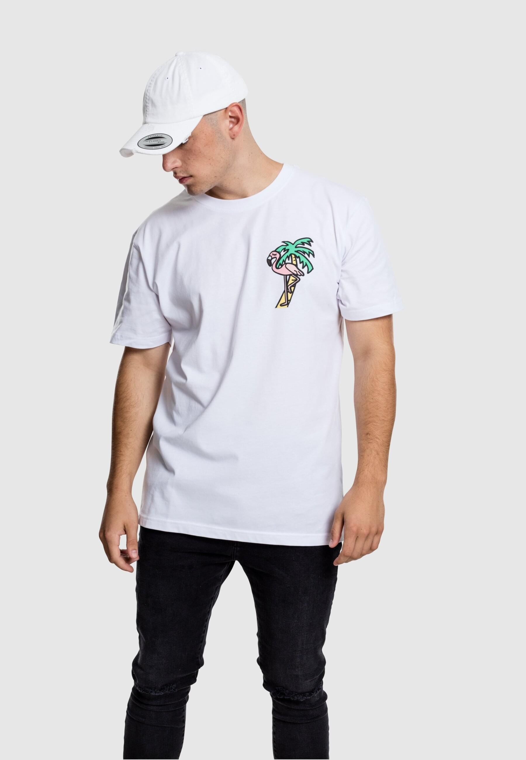 MisterTee Kurzarmshirt »MisterTee Herren Flamingo T-Shirt Round Neck« 1 Stk.