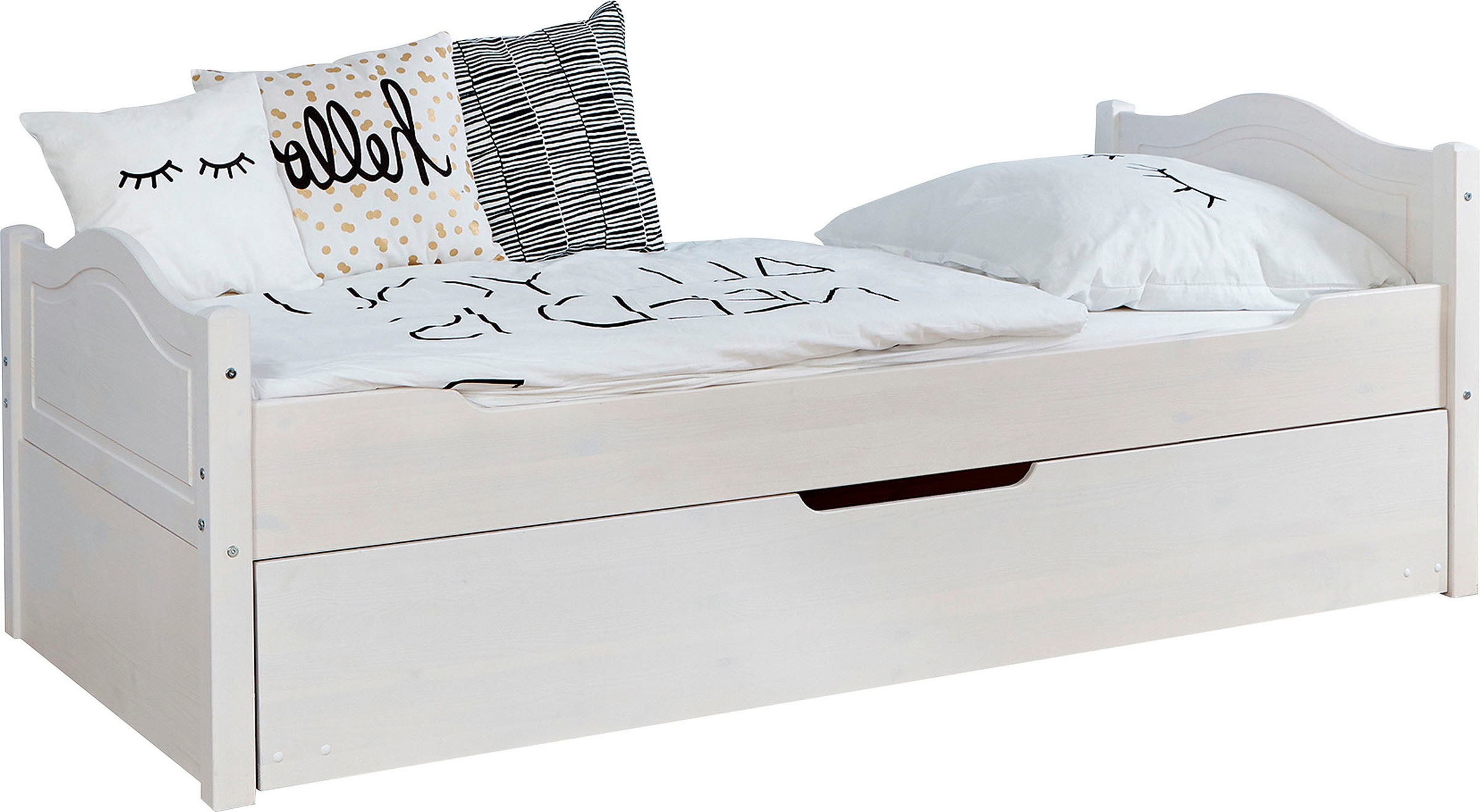 Ticaa Jugendbett "Leni", Einzelbett, inkl. Zusatzbett und Rollrost günstig online kaufen