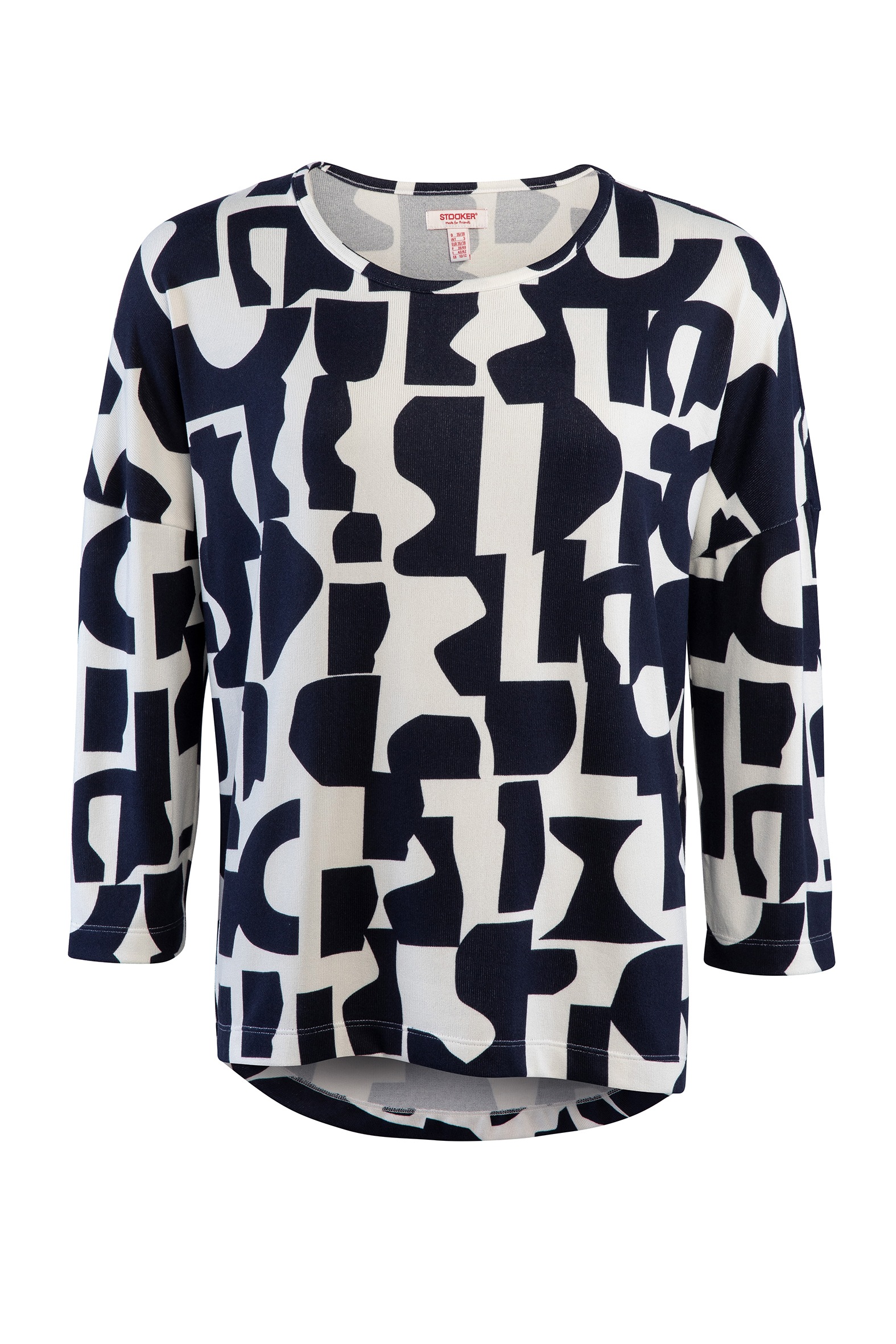 STOOKER WOMEN T-Shirt »CARLY Print T-Shirt 3/4-Arm«, Print-Shirt Loose Fit Print Shirt mit 3/4 Arm für Damen