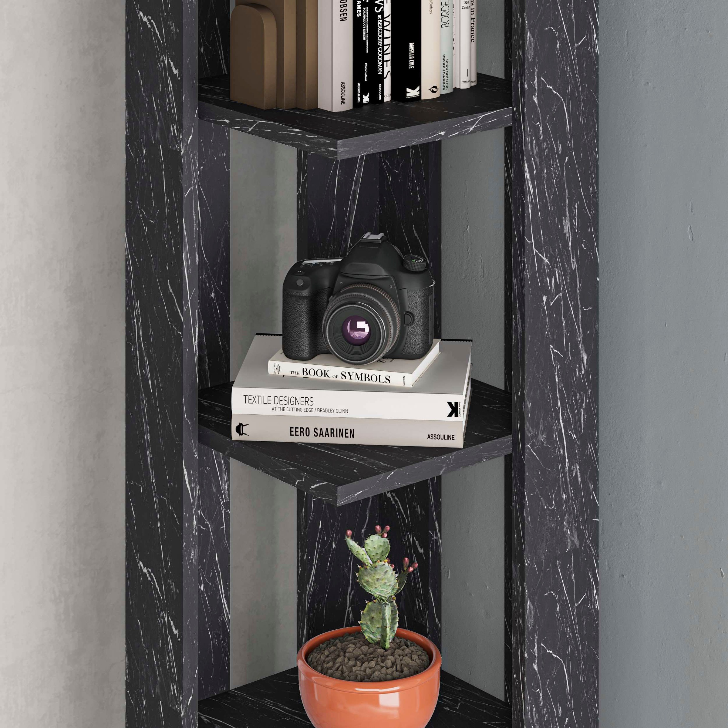 Decortie Eckregal »Nati Eckregal«, (Packung), Leichte Montage, Lagerung, Platzsparend