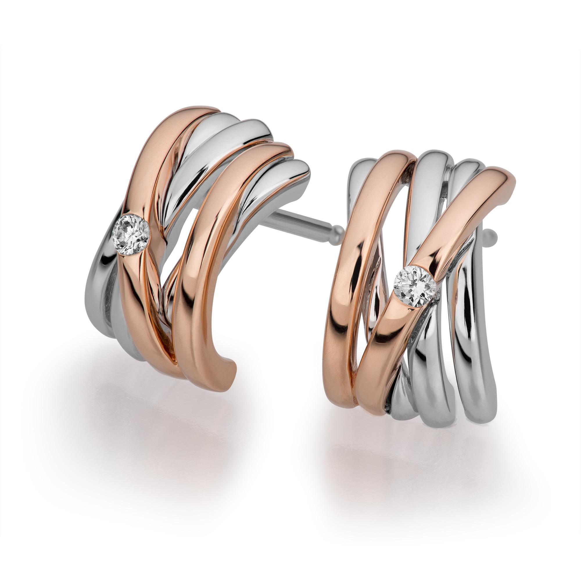 Orolino Paar Ohrstecker »585 Gold zweifarbig Brillant 0,04ct.«