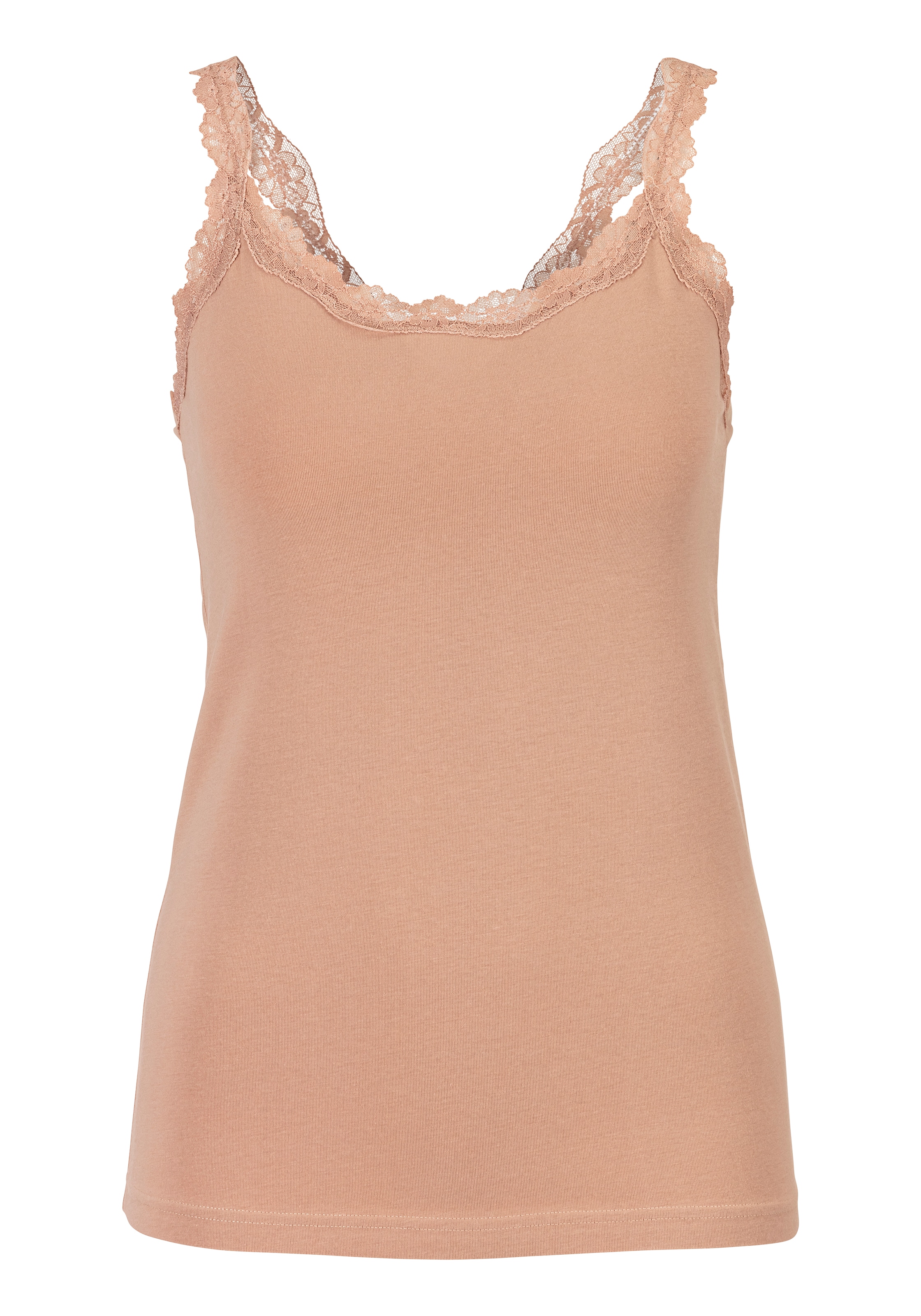 LASCANA Unterhemd, (2er-Pack), mit innenliegendem Bustier, Spaghettiträger-Top, Unterziehshirt