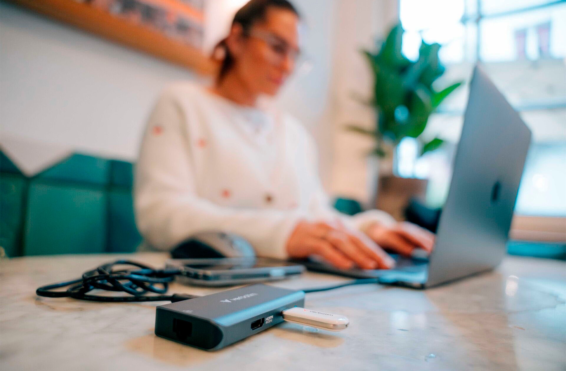 Verbatim USB-Stick »Plectra 512GB USB-C Flash Drive«, (USB 2.0 Lesegeschwindigkeit 100 MB/s)