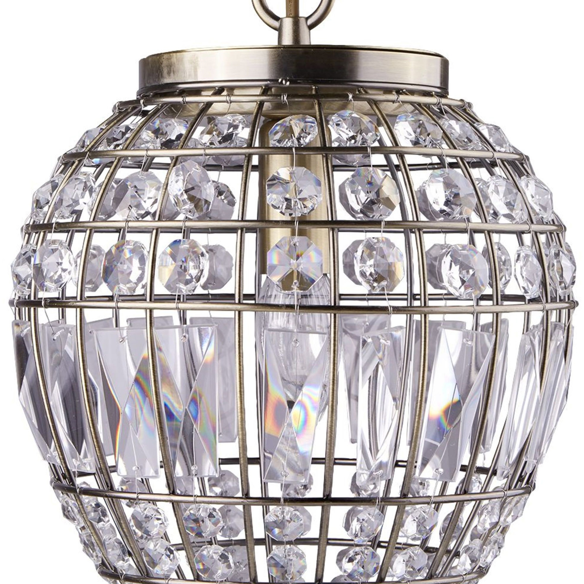 Searchlight Pendelleuchte »Pineapple Pendelleuchte - Antikes Messing und Glas« E14 1 Stk.