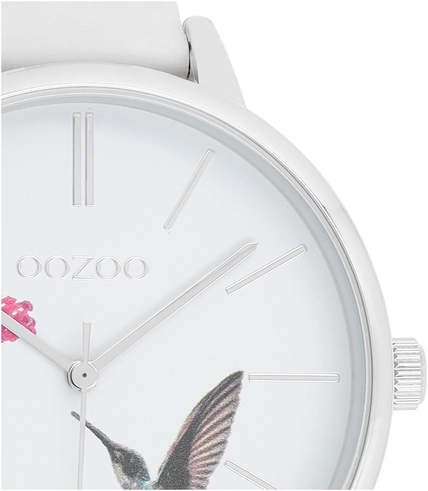 OOZOO Quarzuhr, Armbanduhr, Damenuhr, Lederarmband, Kolibri
