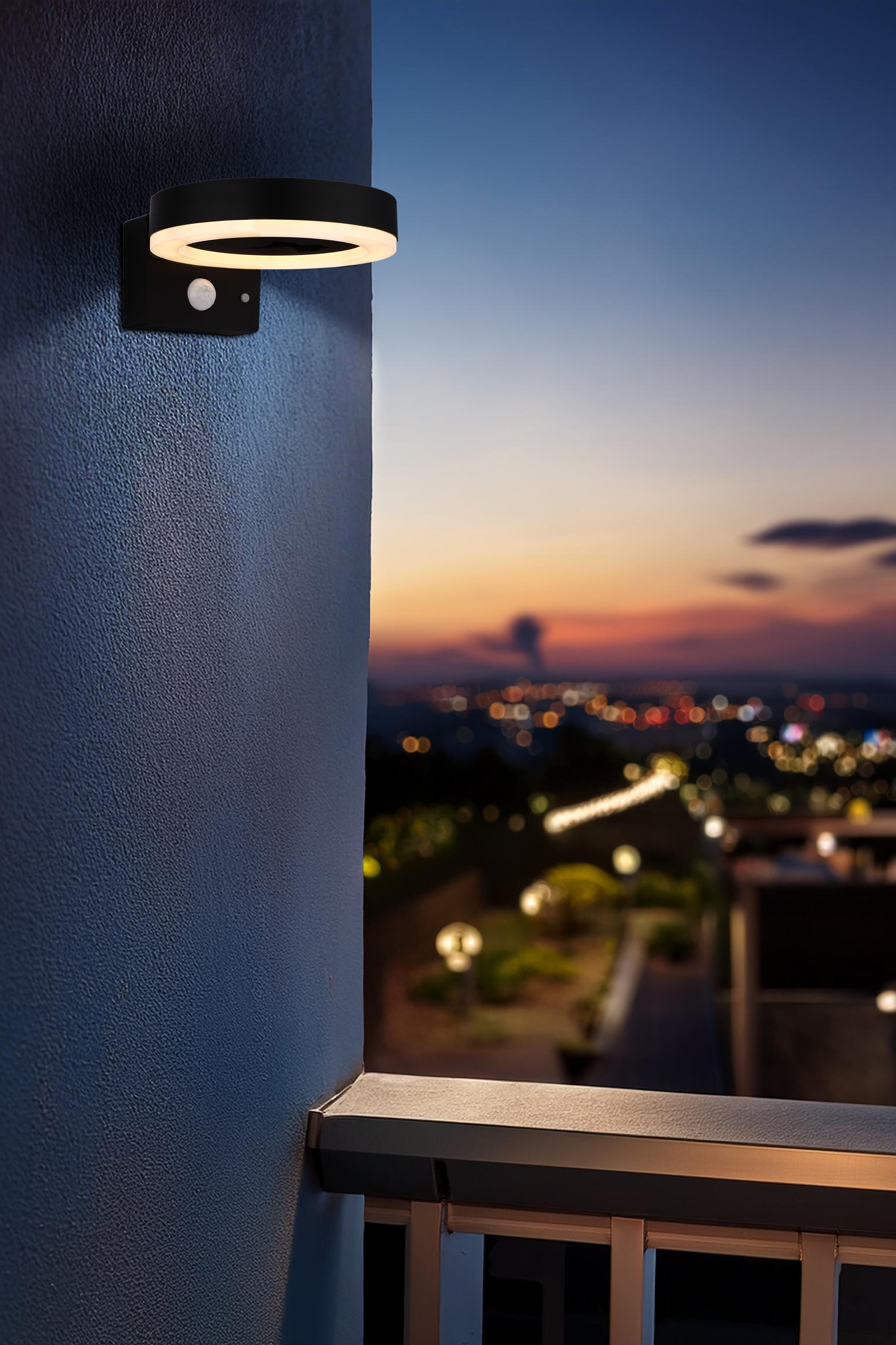 GLOBO LIGHTING LED Solarleuchte »SOLARLEUCHTE KUNSTSTOFF SCHWARZ MATT, 1XLE günstig online kaufen