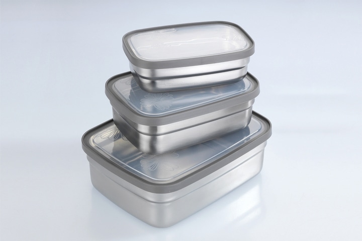 Maximex Lunchbox, (Set, 3 tlg.), Edelstahl