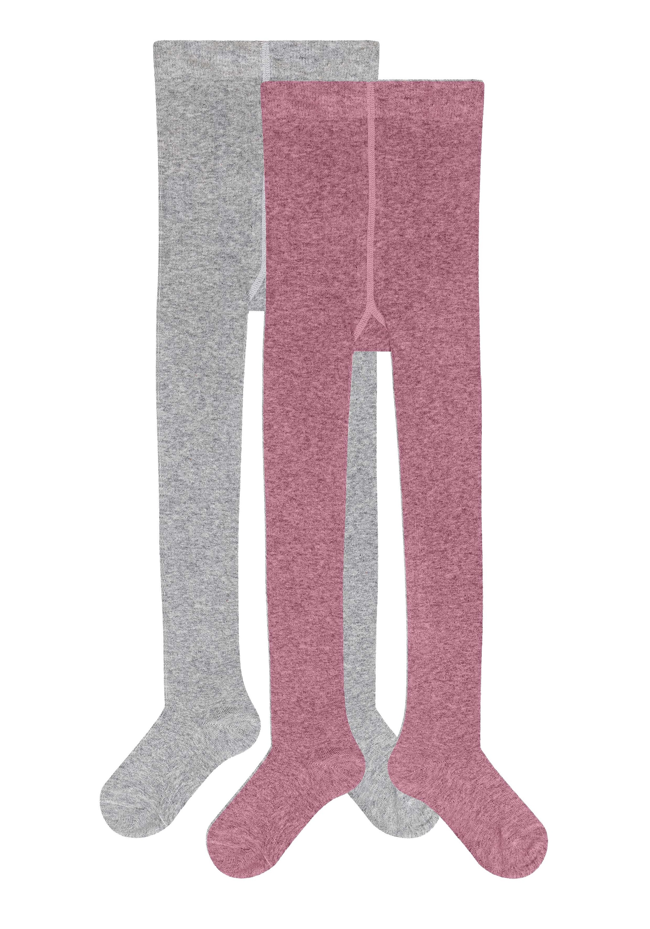 S.OLIVER Strumpfhose »essentials« 2er Pack, mit nahtloser Verarbeitung heather rose melange+l.grey 98 (104) 98 (104) Strumpfhose von s.Oliver