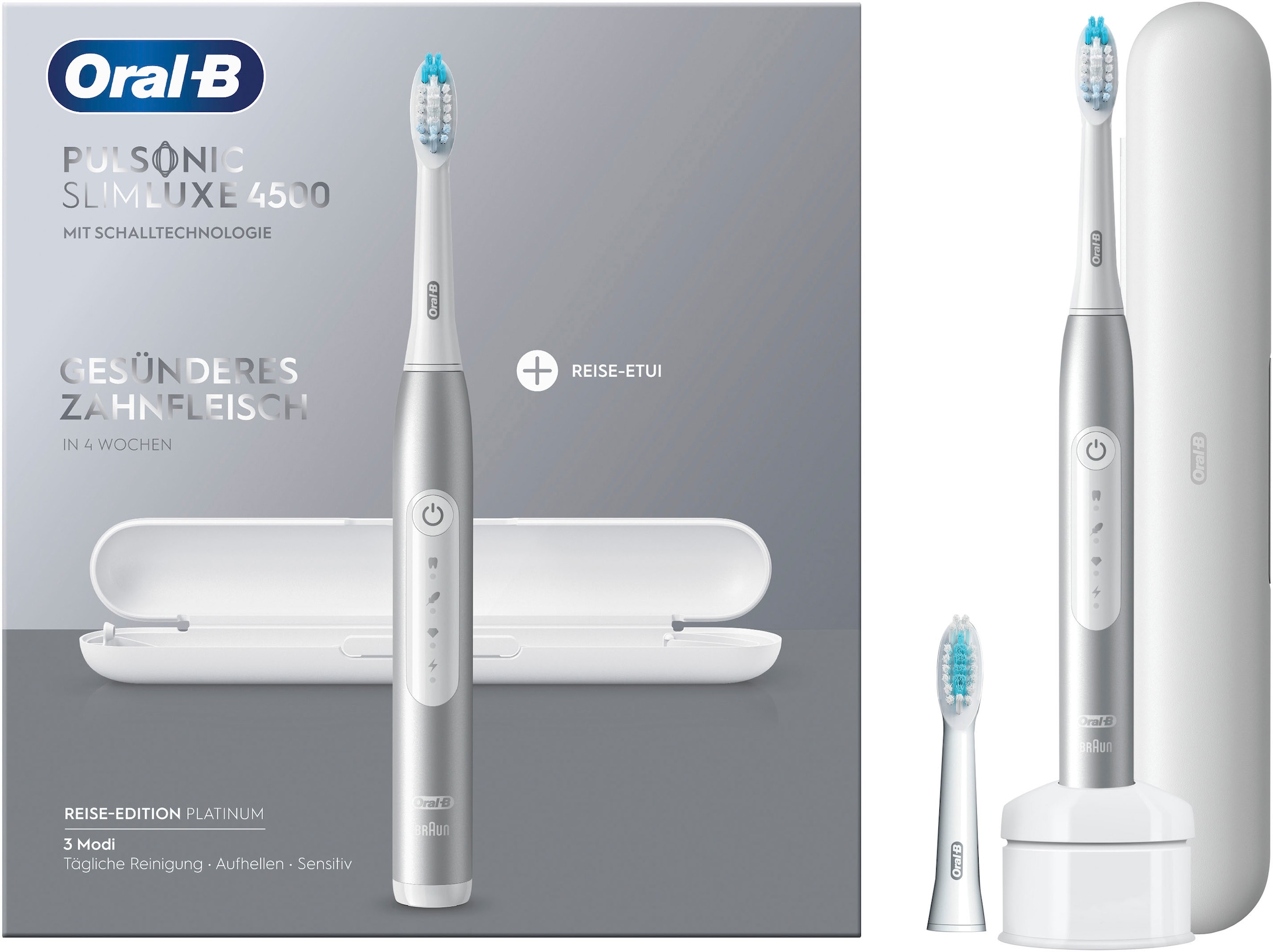 Oral-B Schallzahnbürste »Pulsonic Slim Luxe 4500«, 2 St. Aufsteckbürsten