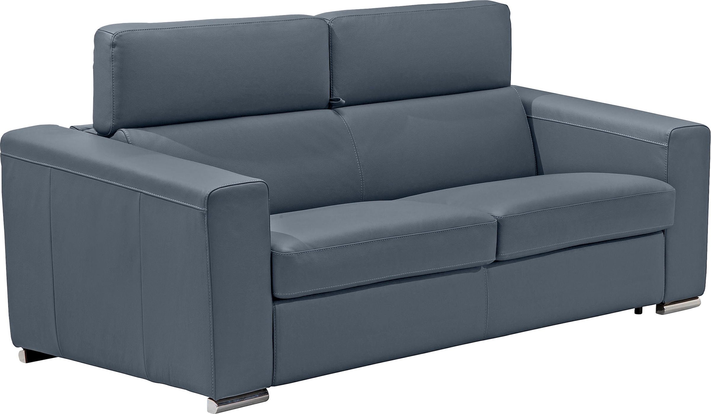 Egoitaliano Schlafsofa »Cabiria, Design und super Sitz- und Liegekomfort«, Sofa inkl. Schlaffunktion, Kopfteile verstellbar, mit Metallfüßen