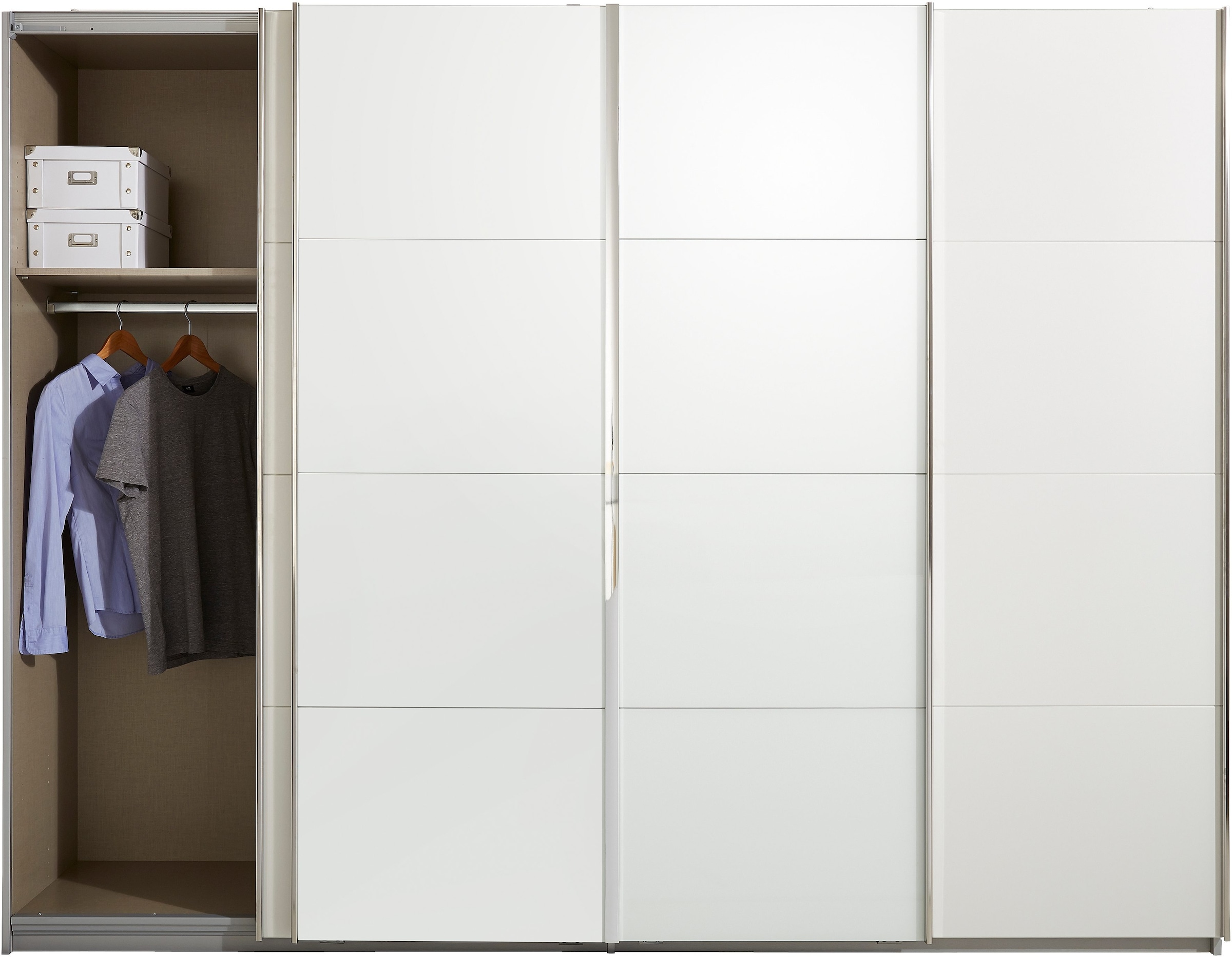 rauch Schwebetürenschrank, mit Synchronöffnung