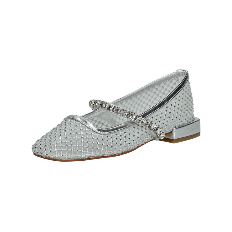 ALMA EN PENA Riemchenballerina »Ballerinas Textil« Silber 40 40 Verschluss: Schlupfschuh