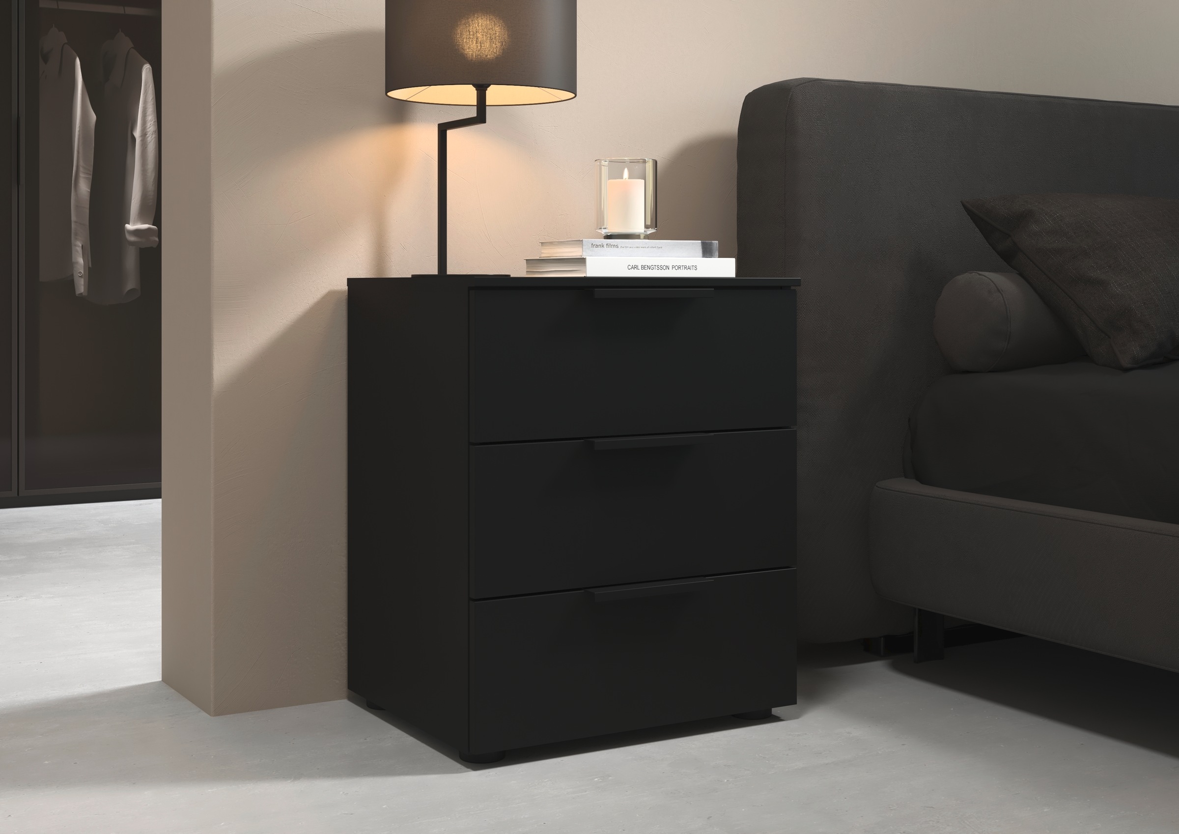 LeGer Home by Lena Gercke Nachtkommode »Serina«, mit 3 Schubkästen sowie ho günstig online kaufen