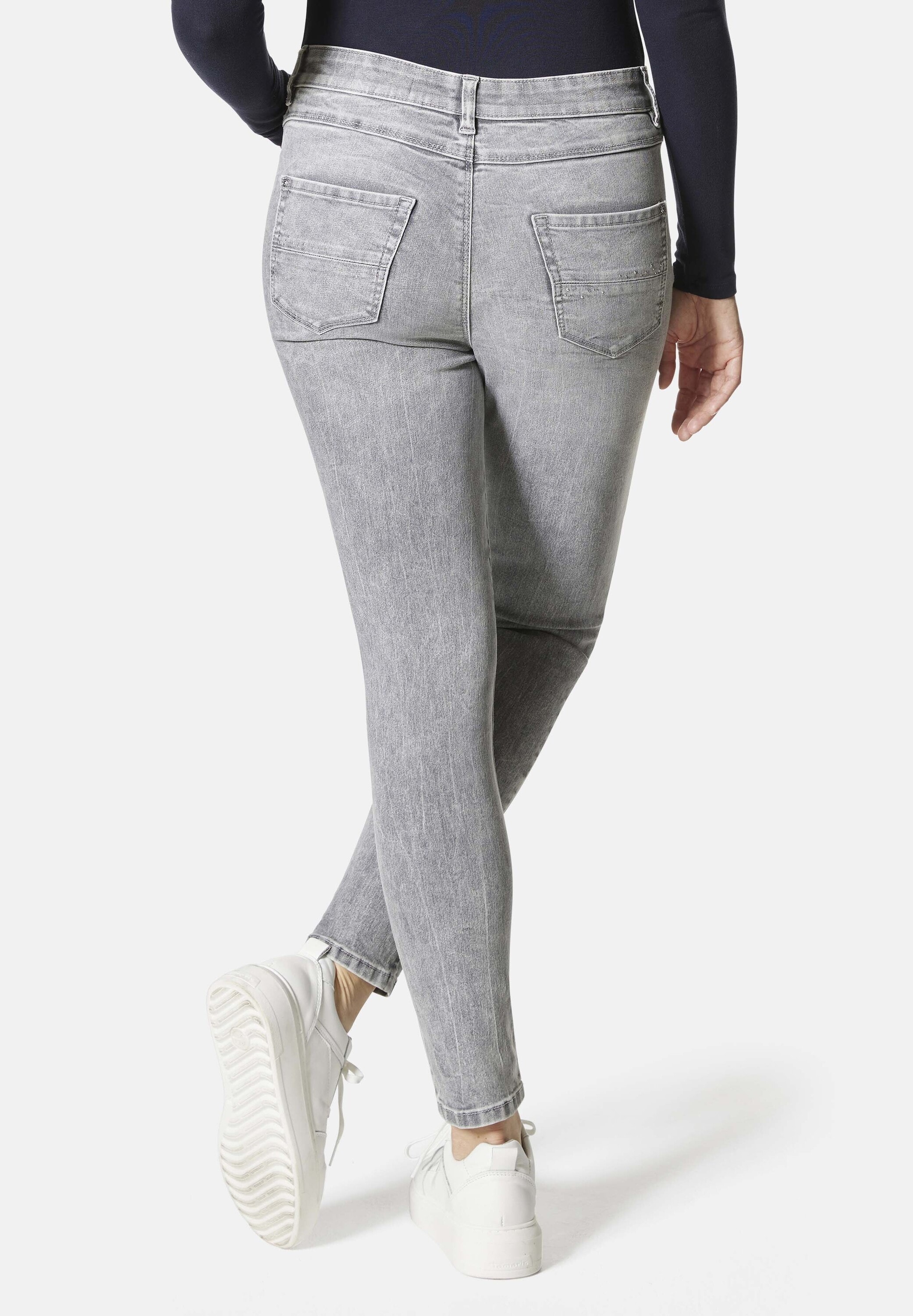 STOOKER WOMEN 5-Pocket-Jeans »Rio Fexxi Move Strass Skinny Fit«, Skinny Fit Casual Clean Wash Denim Jeans Magic Shape Effekt für Damen
