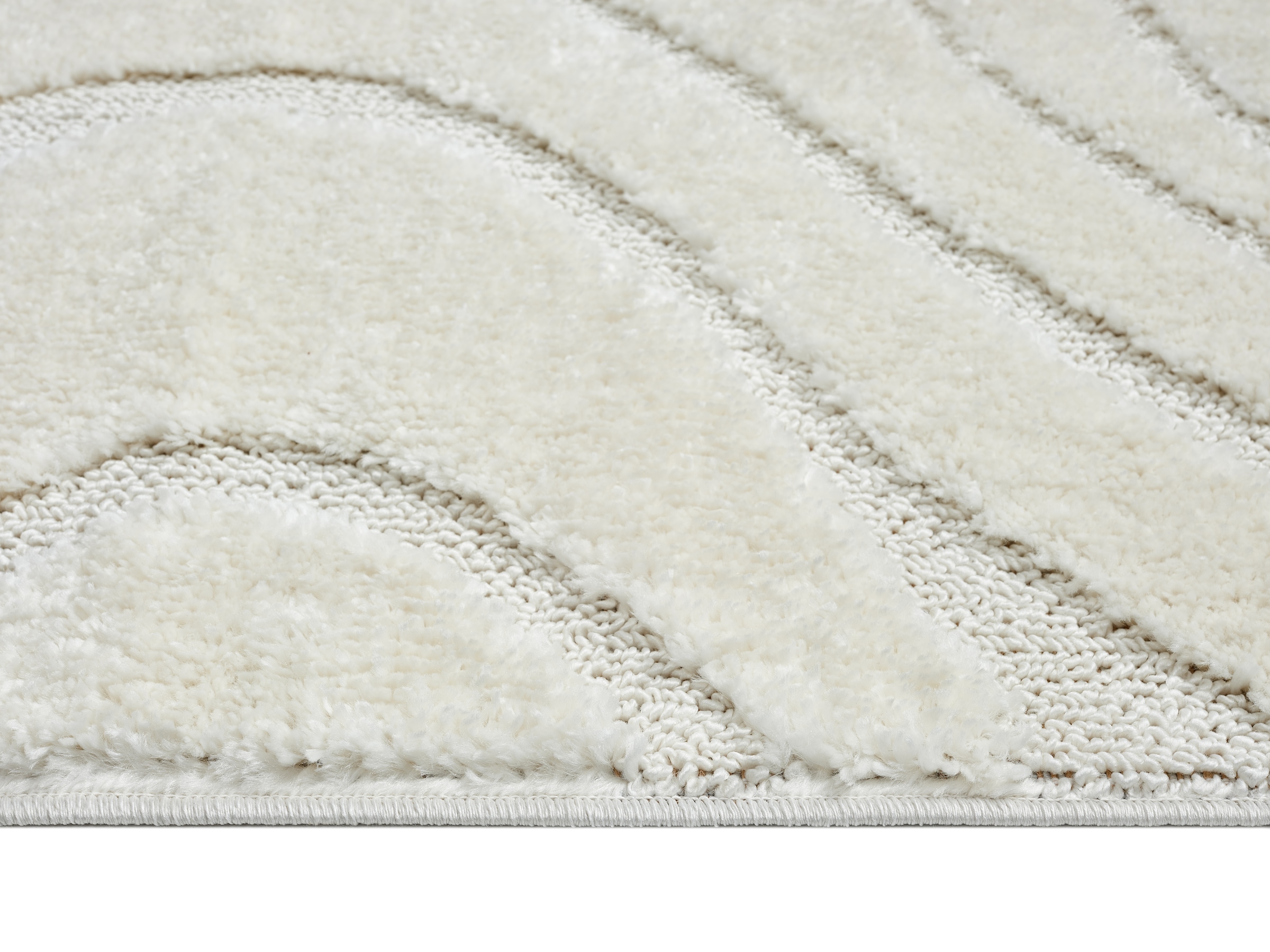 homsy by Ana Johnson Teppich »Waavy mit Fransen, Wellen Design« rechteckig 20 mm Höhe Boho, 3D Optik, Scandi, Hoch-Tief, Wohnzimmer, Schlafzimmer