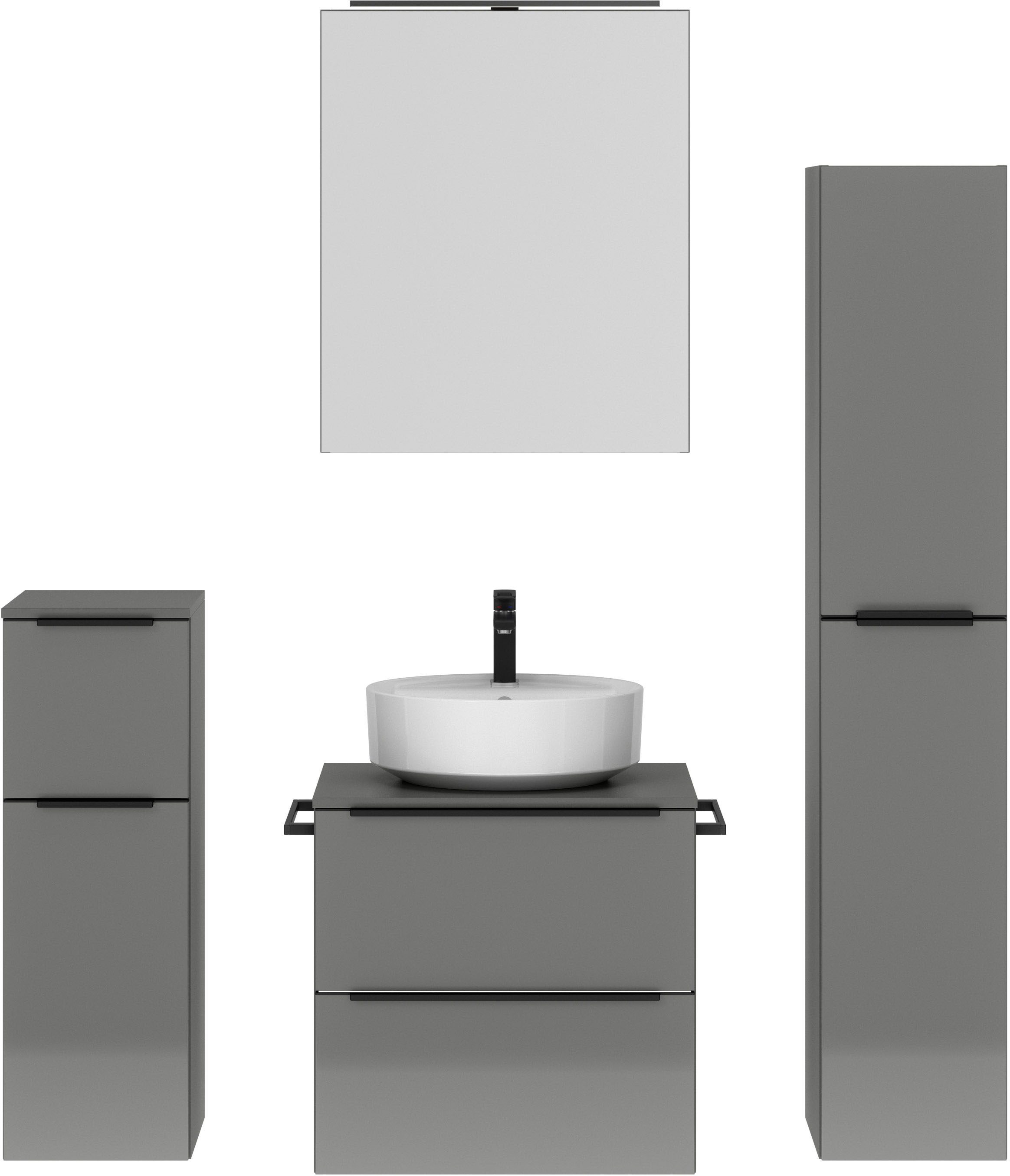nobilia® Badmöbel-Set »Alvene«, (4 St., vormontiert, mit Soft-Close), inkl. günstig online kaufen