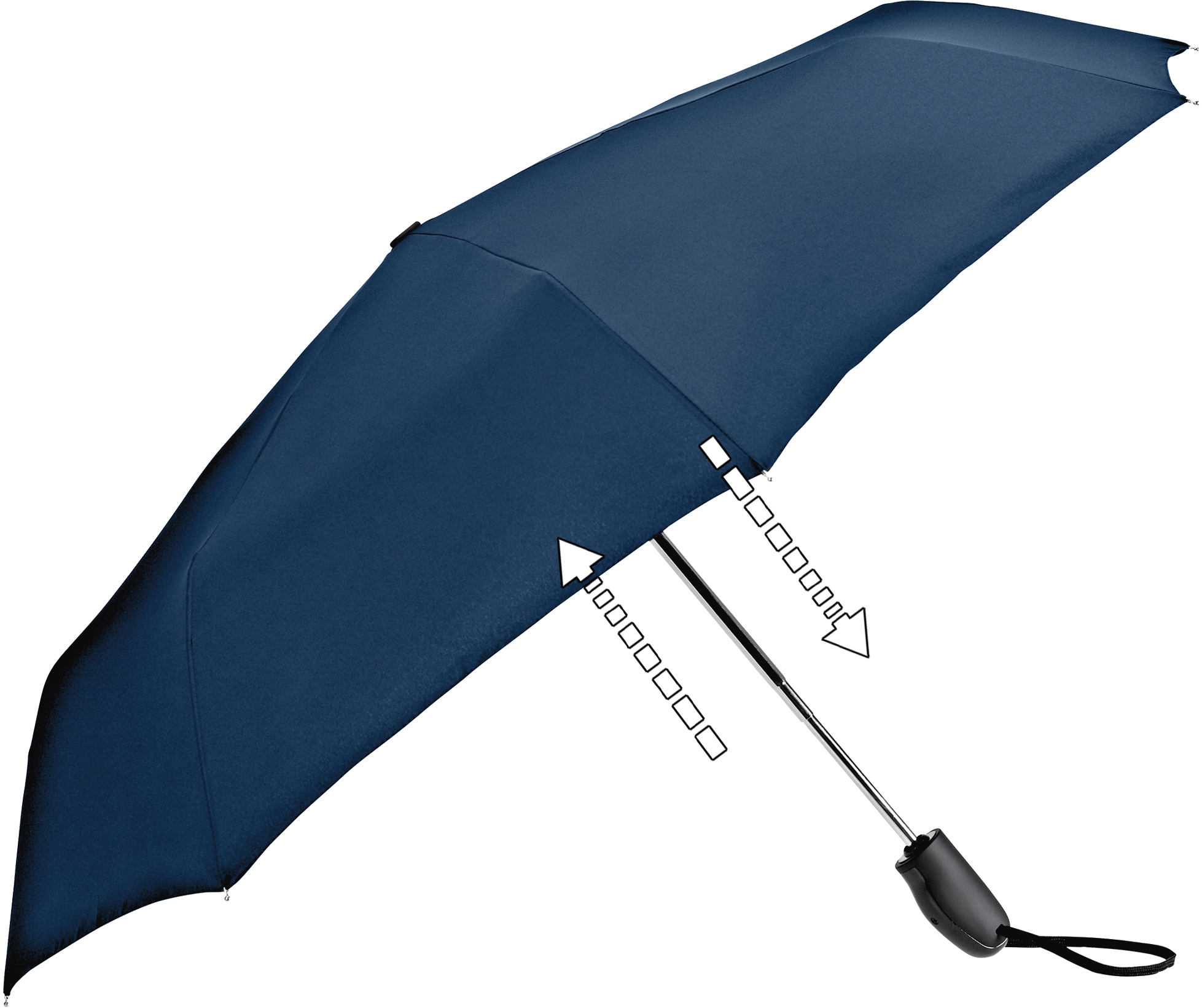 EuroSCHIRM® Taschenregenschirm »Automatik kaufen bequem marineblau« 32S7