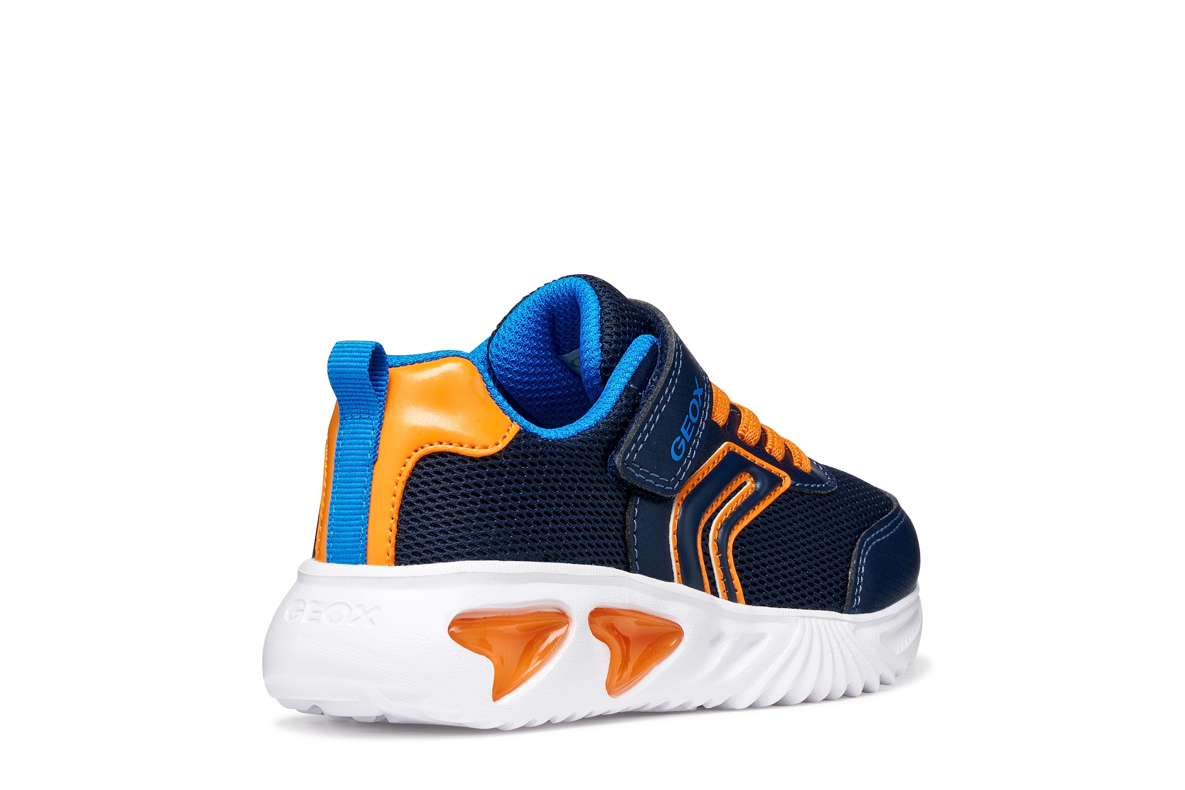 Geox Sneaker »J ASSISTER BOY«  Klettschuh mit Blinkfunktion, Größenschablone zum Download