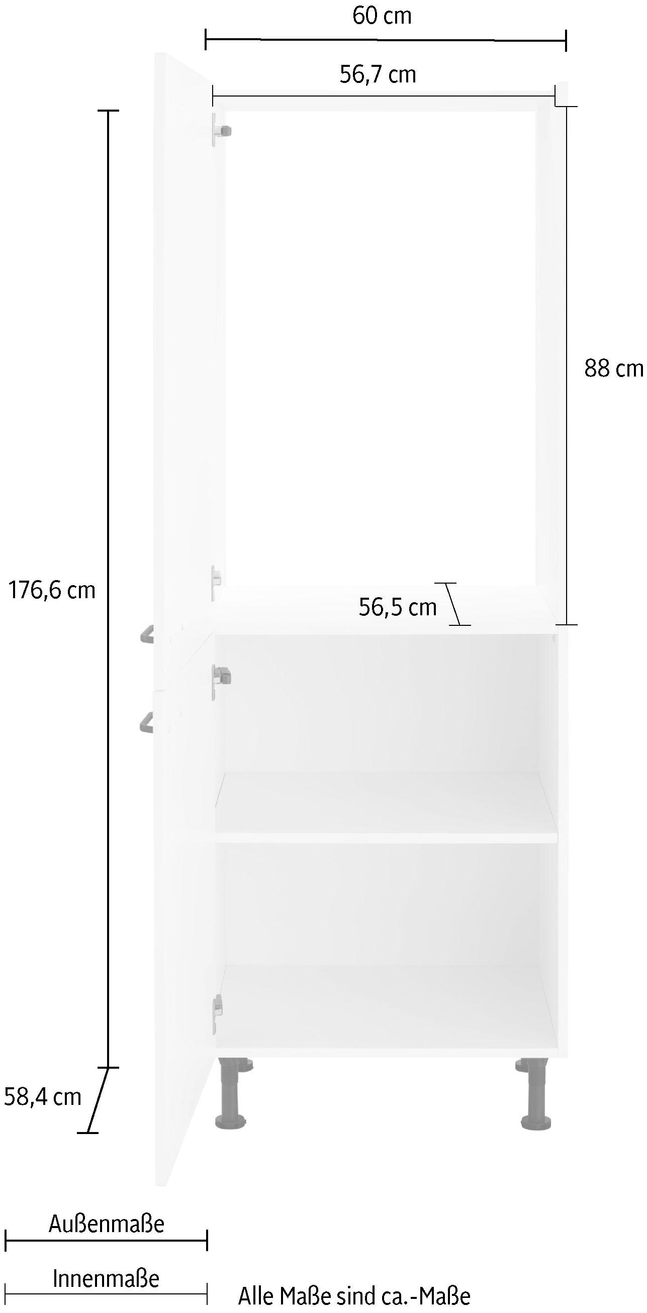 OPTIFIT Kühlumbauschrank »Elga«, mit Soft-Close-Funktion, höhenverstellbaren Füßen, Breite 60 cm