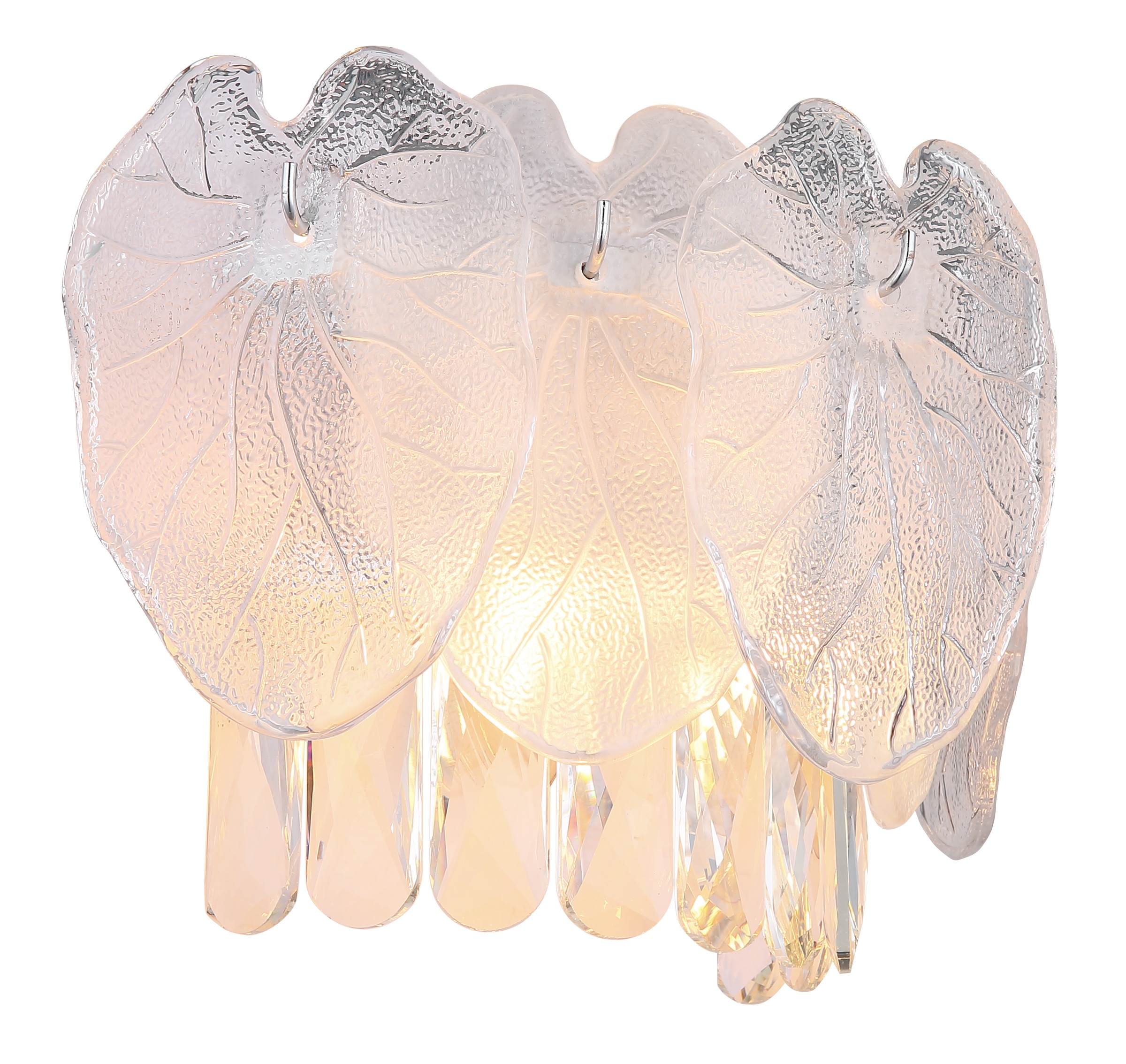 GLOBO LIGHTING Wandleuchte »BENJAMIN«, Leuchtmittel E14 | ohne Leuchtmittel, Wandlampe/Metall/Kristalle/klar/elegant/Wohnzimmer/Flur