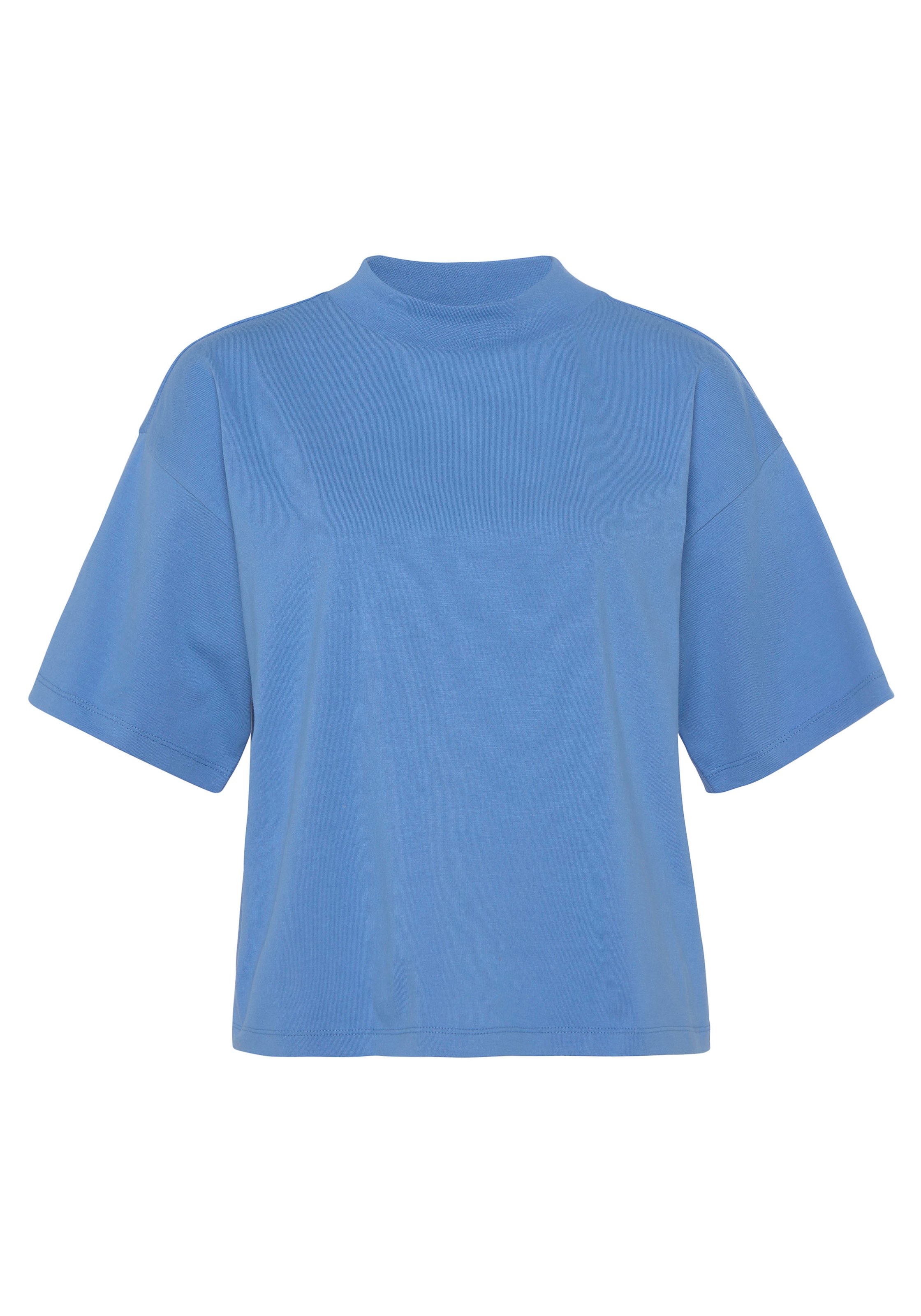 mit im Oversize-Shirt, breitem Rippen-Rundhalsausschnitt Online-Shop kaufen AJC modisch