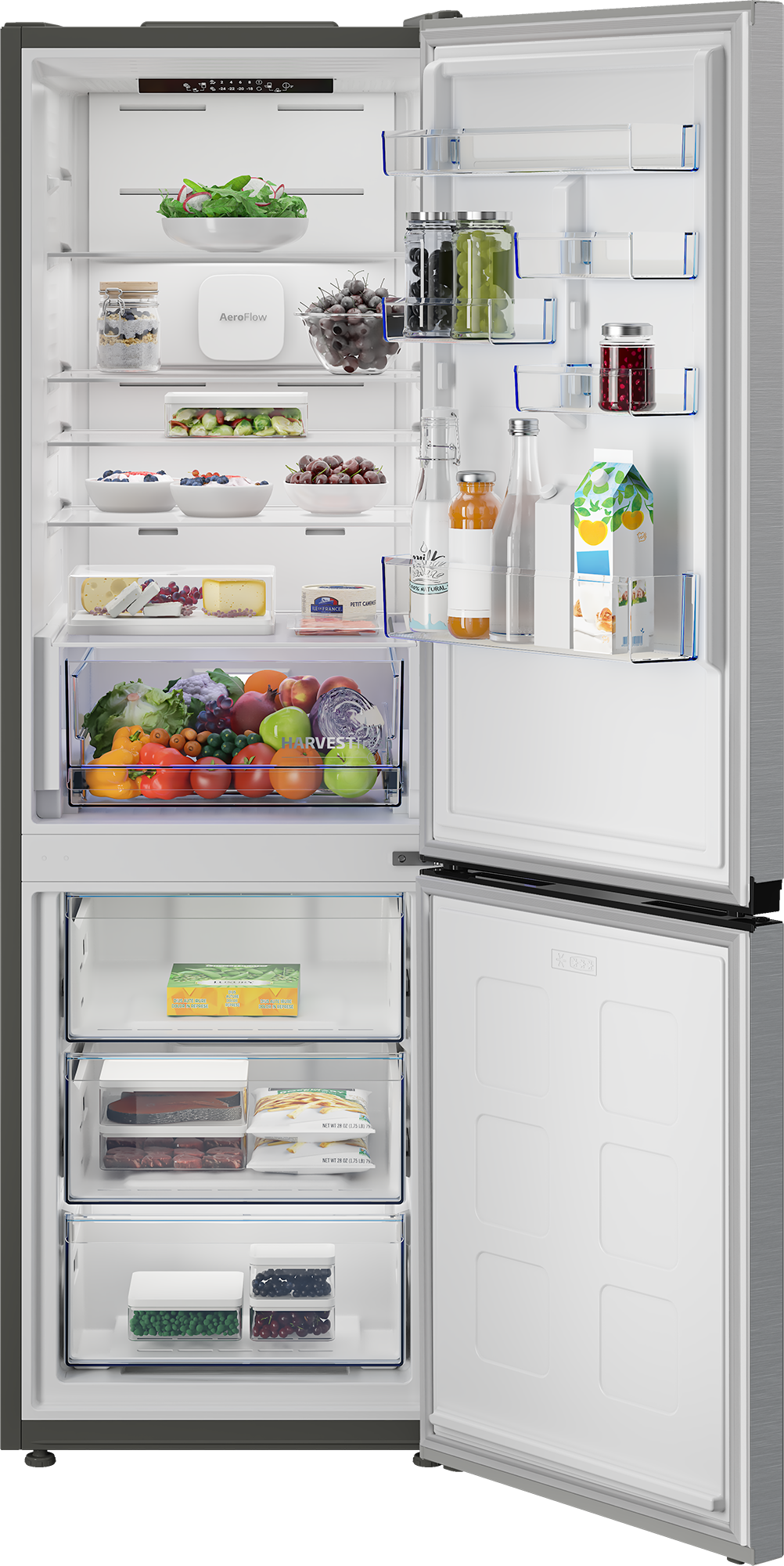 BEKO Kühl-/Gefrierkombination »B5RCNA376HXB« 186,5 cm hoch 59,5 cm breit Volle Kapazität – ohne Abtauen
