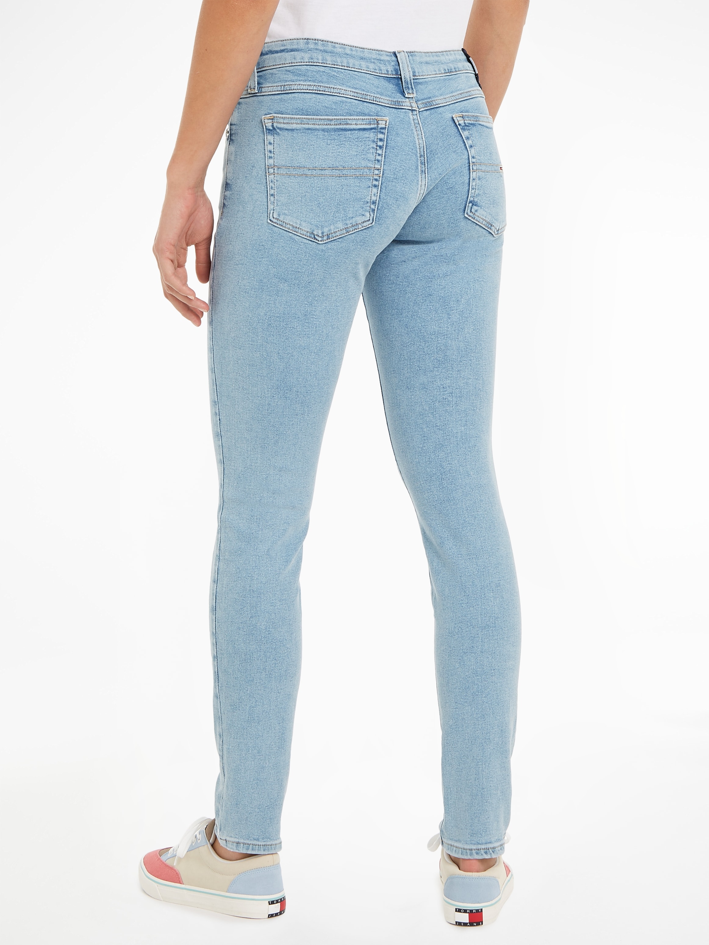 Jeans mit Labelapplikationen kaufen dezenten Skinny-fit-Jeans, Tommy