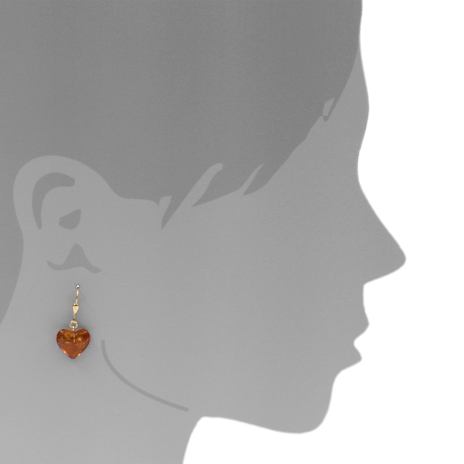 OSTSEE-SCHMUCK Paar Ohrhänger »Ostsee-Schmuck Ohrhänger Herz 14 mm Ohrhänger Herz 14 mm«