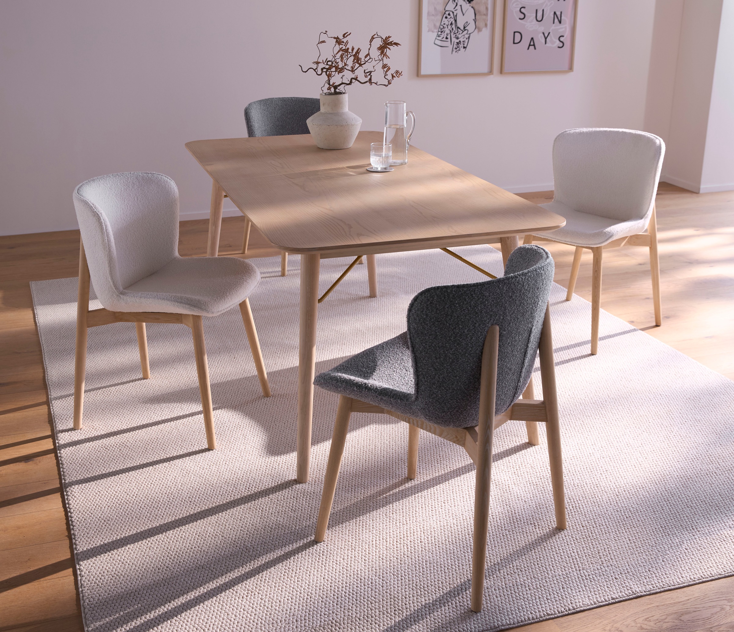 s.Oliver Esszimmerstuhl »Kailee« (Set) 2 Stk.weicher Bouclé-Bezug, ergonomi günstig online kaufen