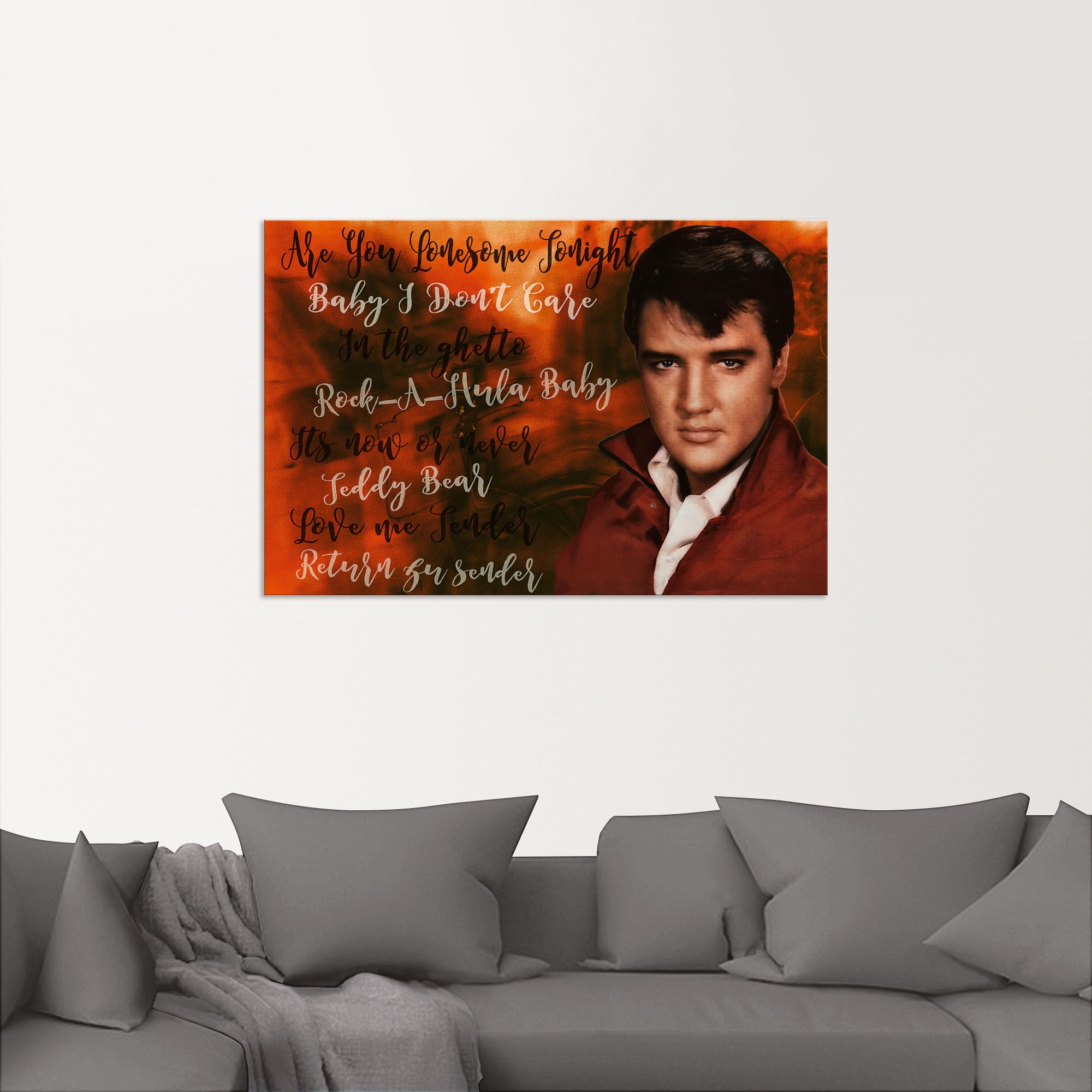 Artland Wandbild »Elvis Star«, Bilder von berühmten Musikern, (1 St.), als Alubild, Outdoorbild, Poster in verschied. Größen