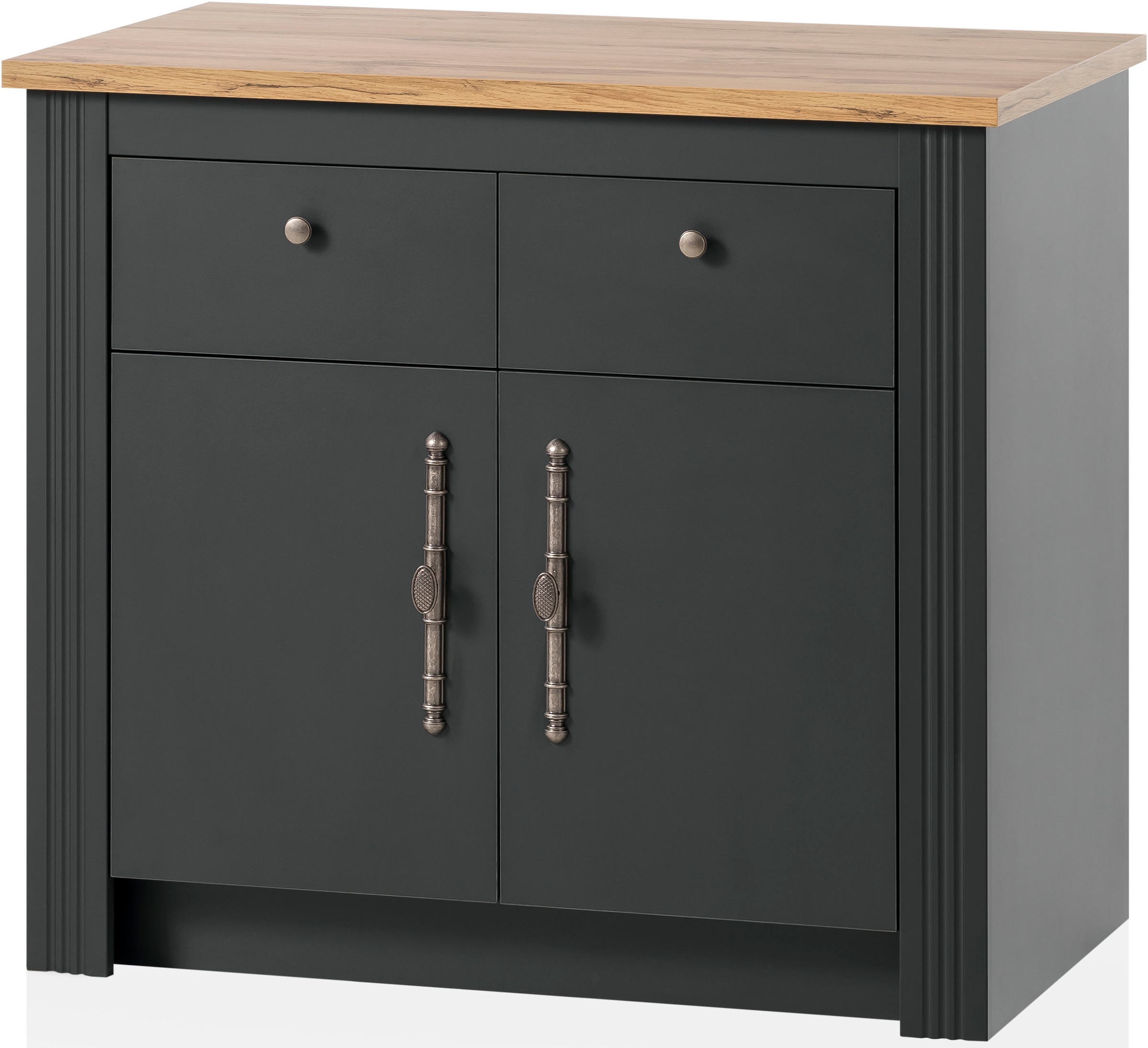 KOCHSTATION Unterschrank »Westminster«, im romantischen Landhausstil, Breite 100 cm