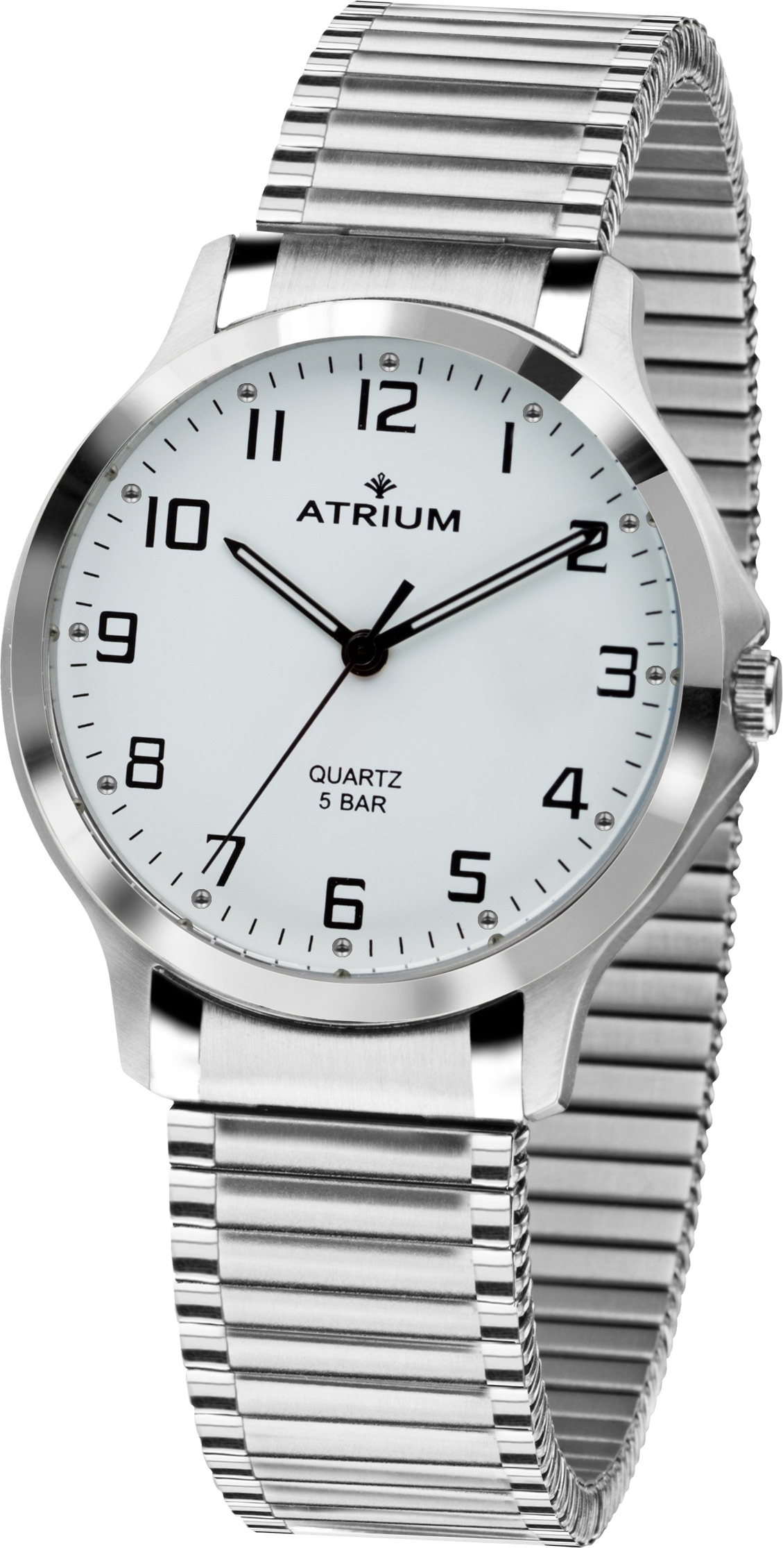 Atrium Quarzuhr, Armbanduhr, Damenuhr, Edelstahlarmband, analog