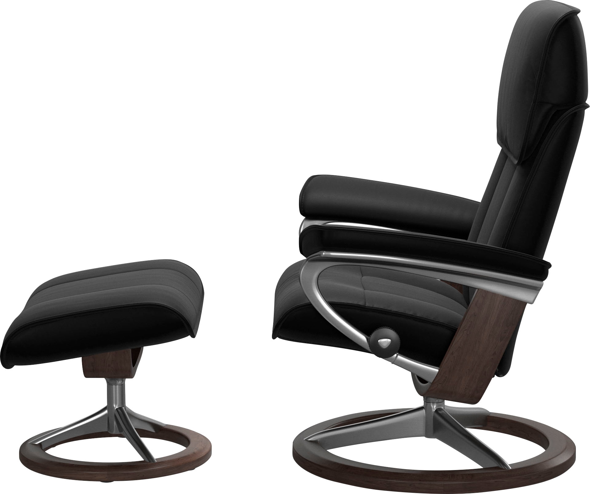 Stressless® Relaxsessel »Admiral«, (Set, Relaxsessel inkl. Hocker), mit Signature Base, Größe M & L, Gestell Wenge