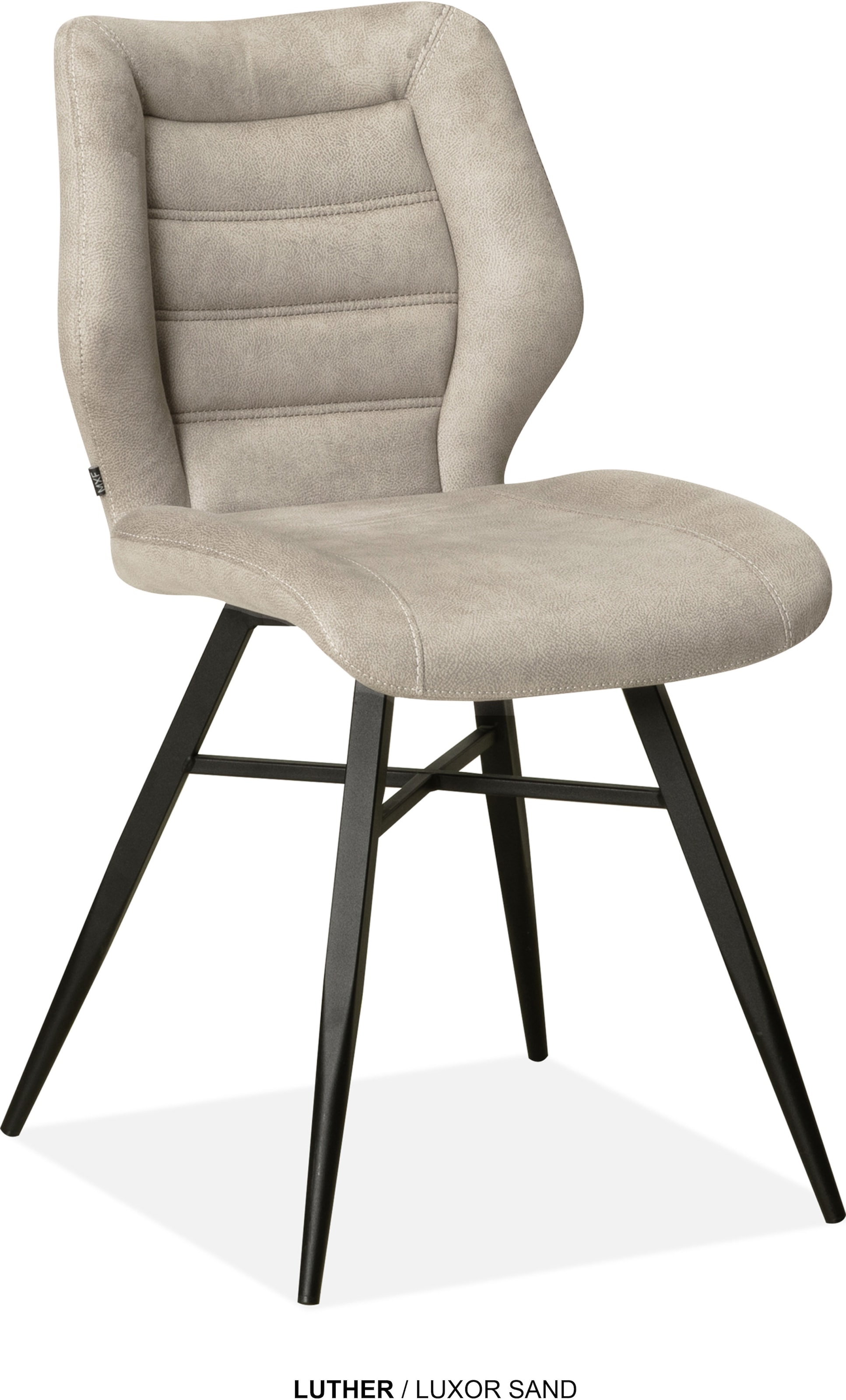 OMG DESIGN Esszimmerstuhl »Luther« (Set) 2 Stk.Schalenstuhl, bequem gepolstert, Esszimmerstuhl Sand + Schwarz
