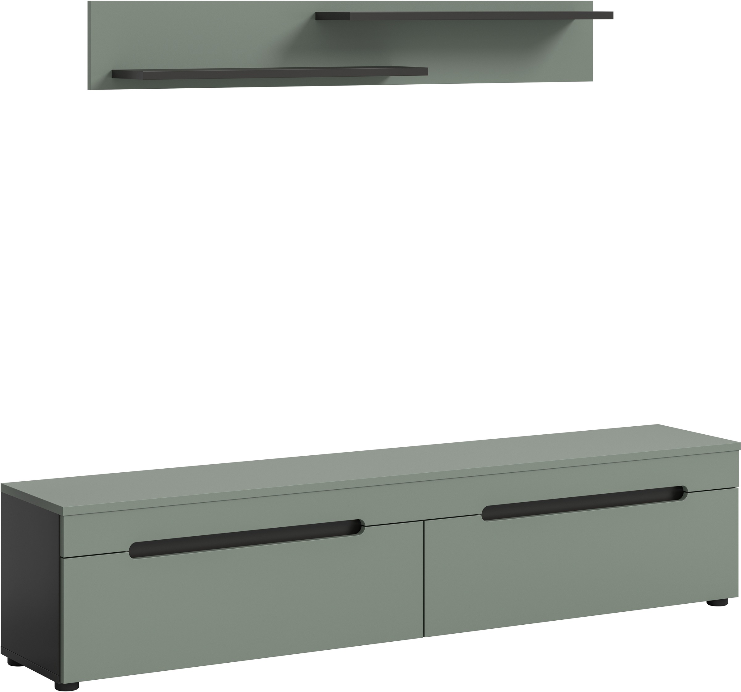 INOSIGN Wohnwand »REHAT, TOPSELLER!, 2-teilig, wahlweise stehend und hängend montierbar« Set bestehend aus: Wandboard (13x19x8 cm) und Lowboard (170x38x33 cm), 2 Stk. tlg.