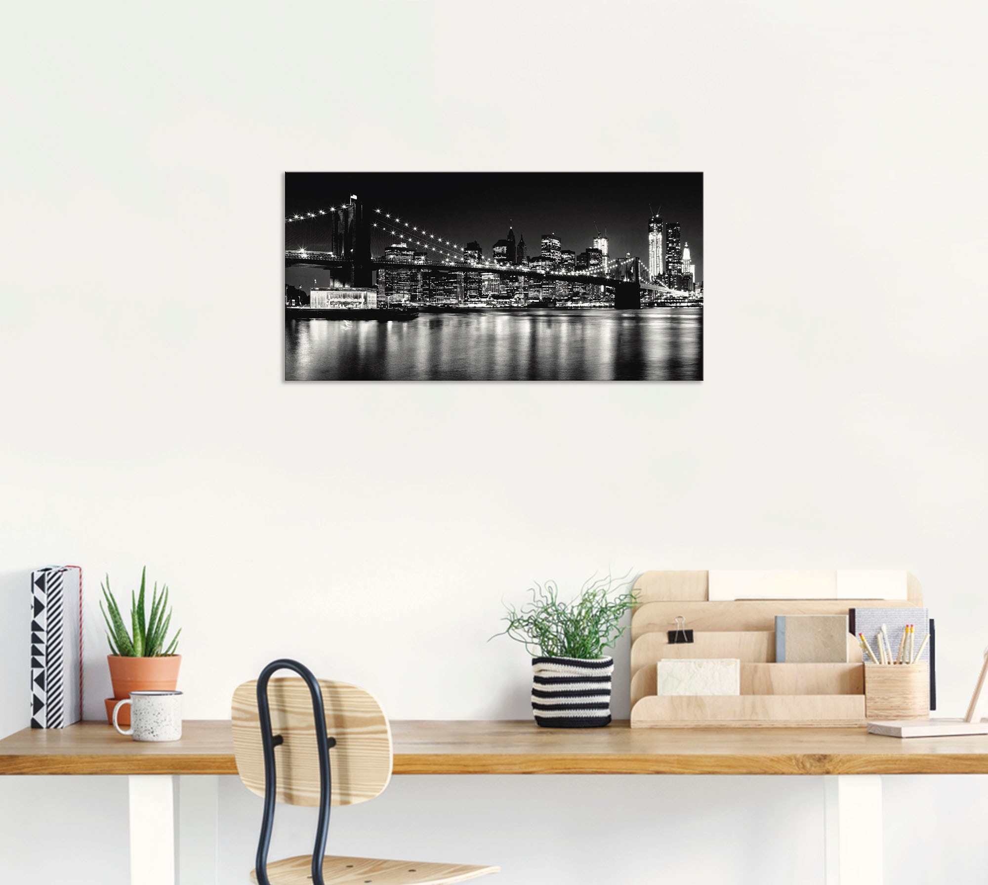 Artland Wandbild "Nächtliche Skyline Manhattan I", Amerika, (1 St.), als Al günstig online kaufen