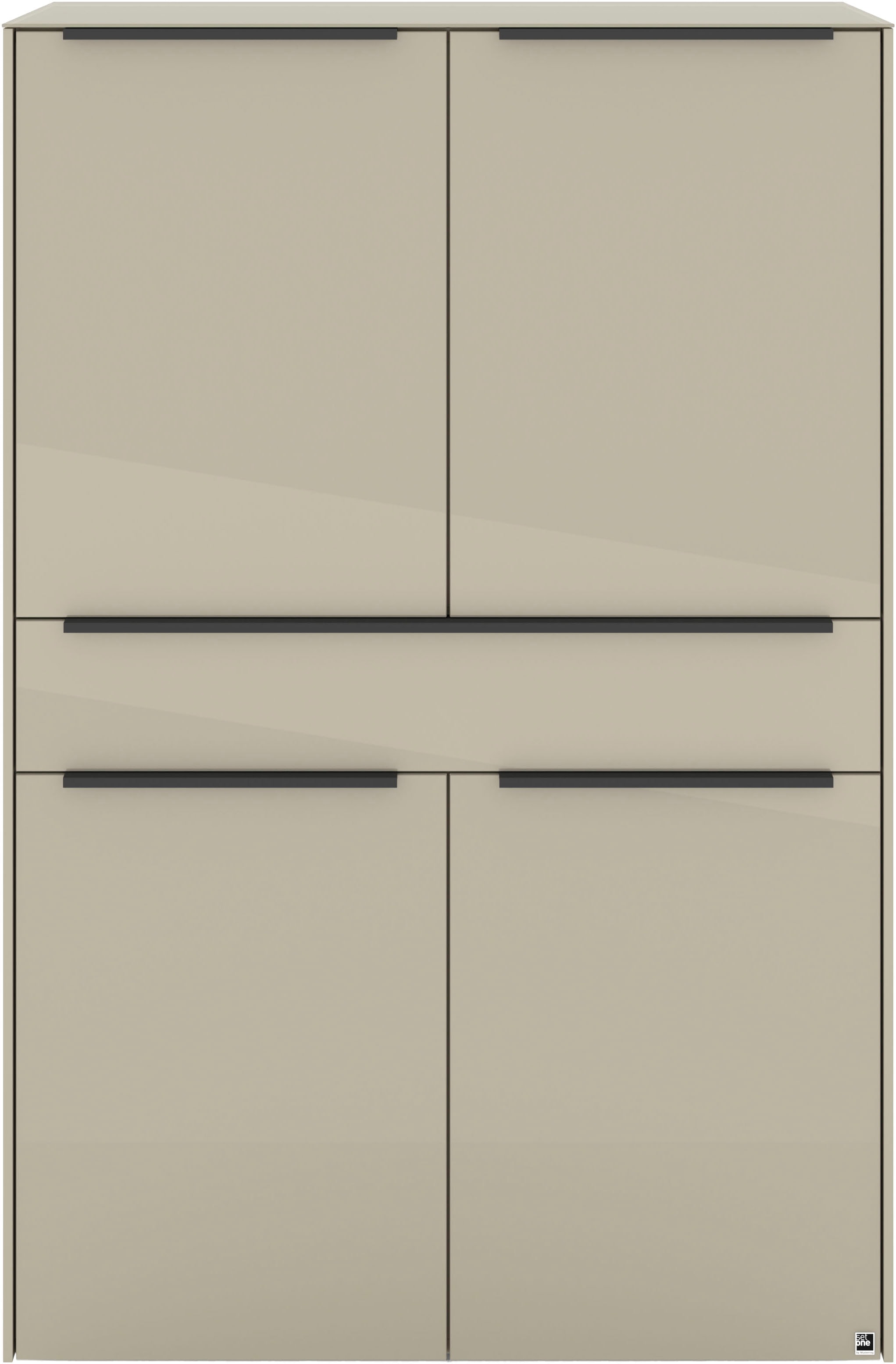 set one by Musterring Highboard »Reno« 1 Stk. tlg. Mit Gleitern und in verschiedenen Farben erhältlich
