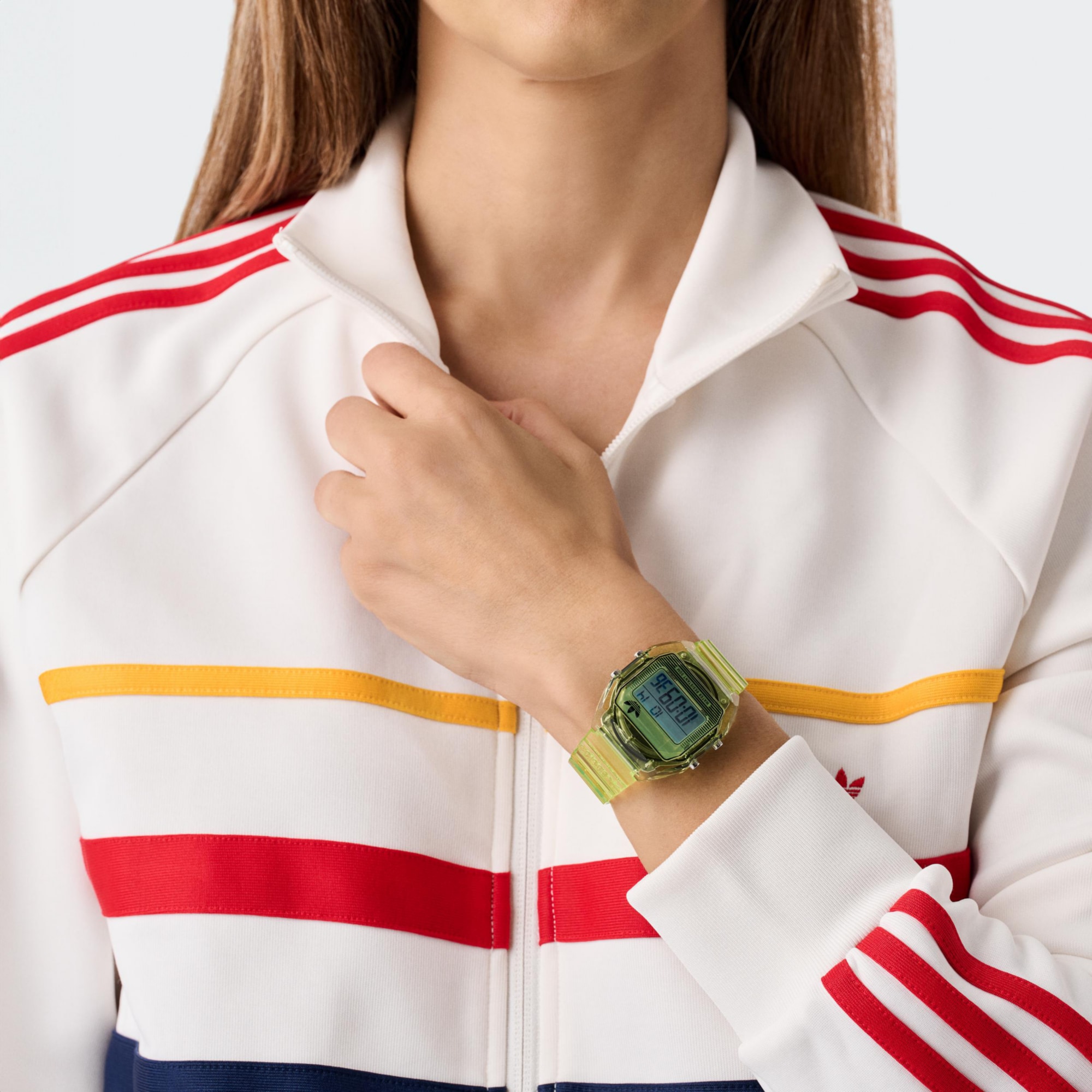 adidas Originals Digitaluhr »DIGITAL TWO CRYSTAL«, Quarzuhr, Armbanduhr, Herrenuhr, Damenuhr, Resinarmband