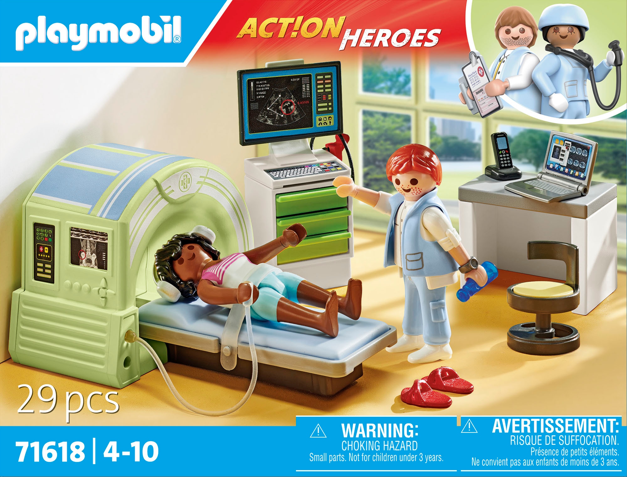 Playmobil® Konstruktions-Spielset »MRT mit Patient (71618), Action Heroes«, (29 St.), Made in Europe