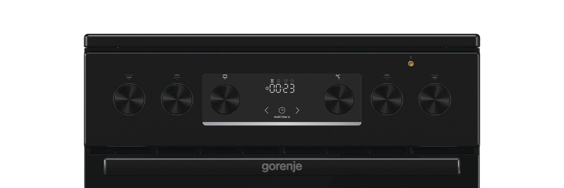 GORENJE Elektro-Standherd »GECS 5C70BPA«, mit 2-fach-Teleskopauszug, Aqua Clean, (1 St.), Black Design