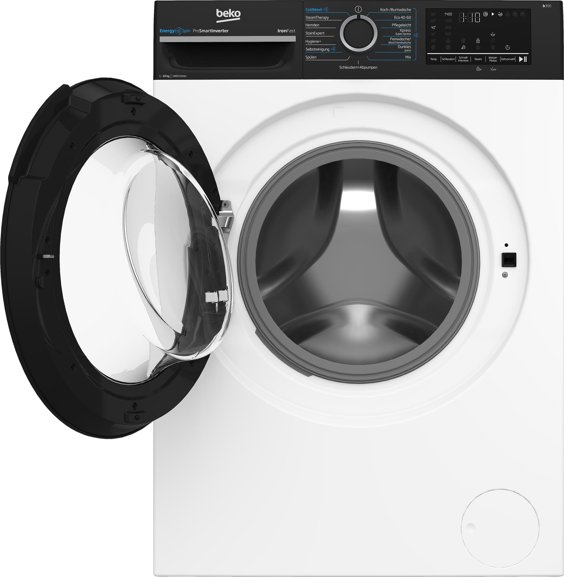 BEKO Waschmaschine »BM3WFU41041W«, 10 kg, 1400 U/min, Waschen mit EnergySpin: Bis zu 35 % Energie sparen – nicht nur in Eco