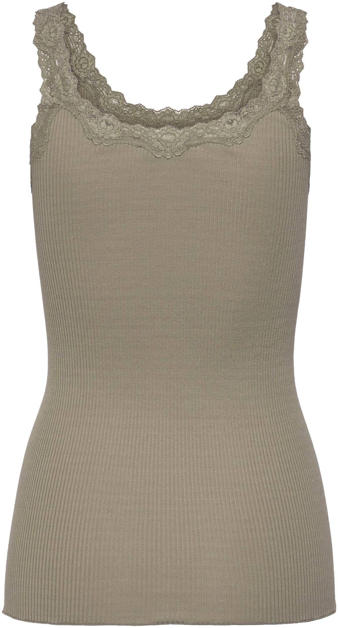 rosemunde Tanktop »Babette Silk Top«, wunderschöner, umgedrehter Vintage-Spitzenbesatz