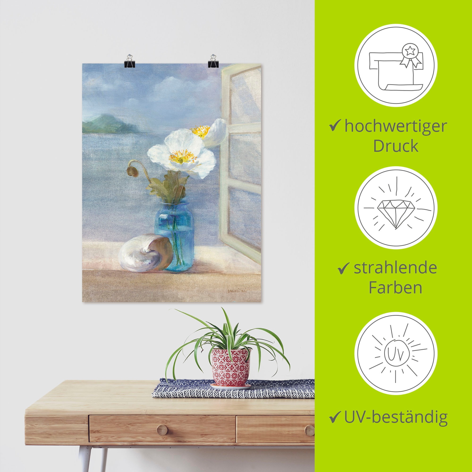 Artland Wandbild »Küsten Blumen II«, Arrangements, (1 St.), als Leinwandbild, Poster in verschied. Größen